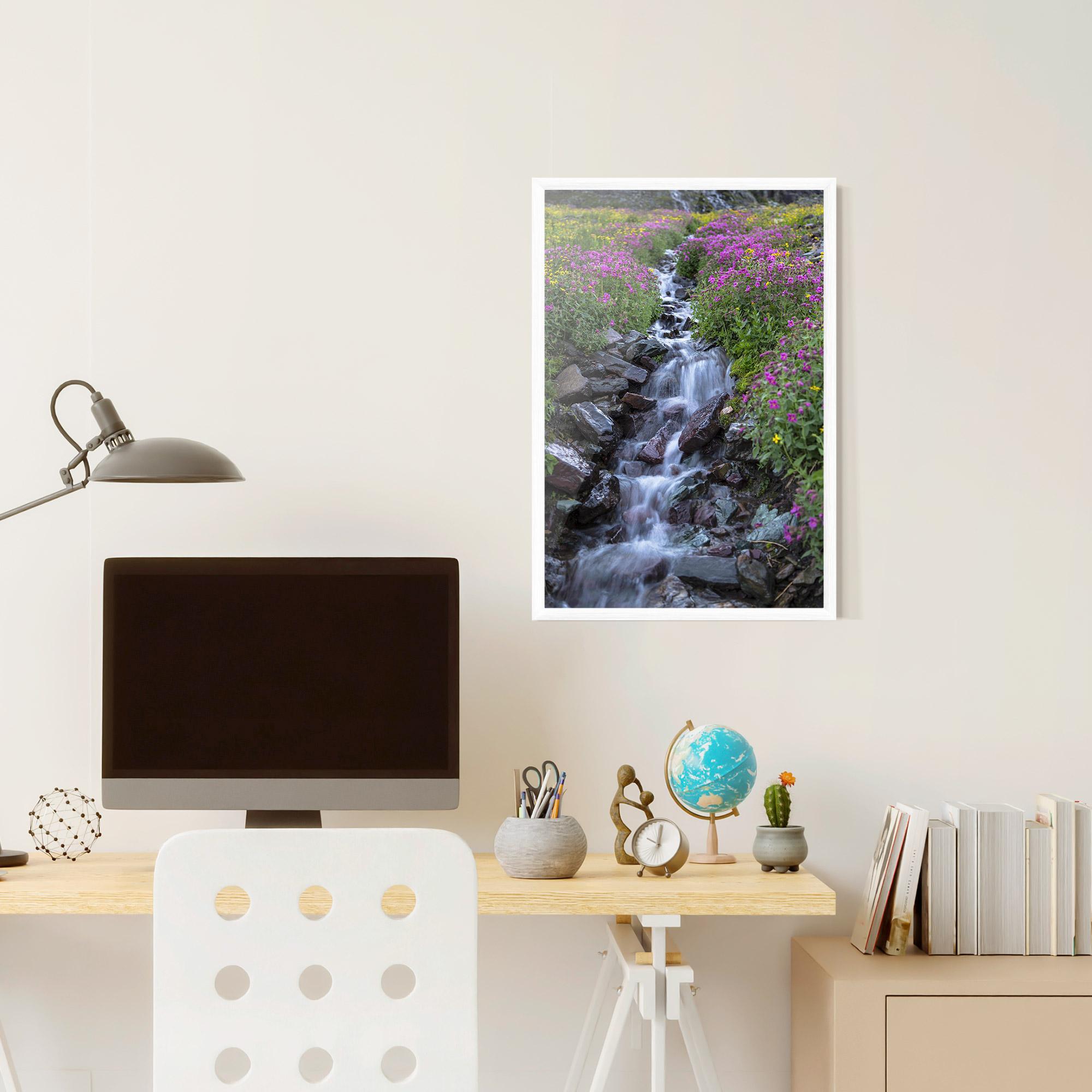 Plakat w Ramie Water Falling Field mockup 6