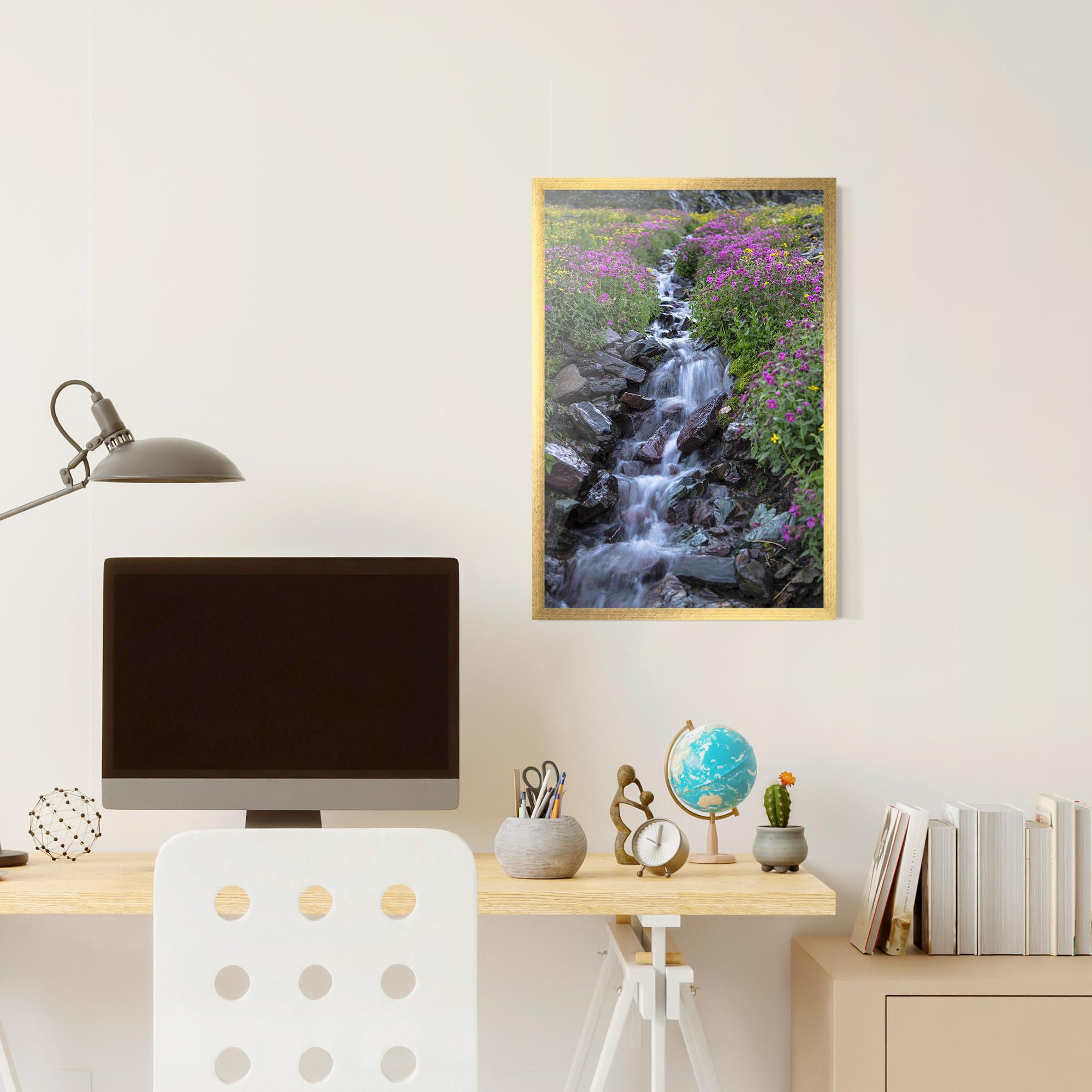 Plakat w Ramie Water Falling Field mockup 6