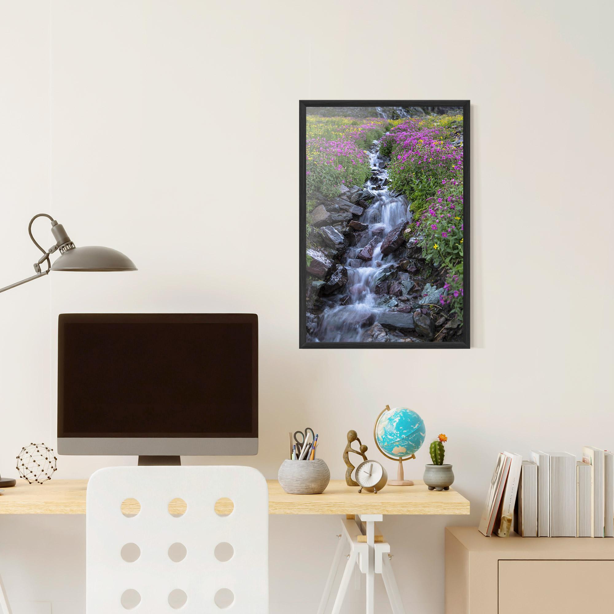 Plakat w Ramie Water Falling Field mockup 6