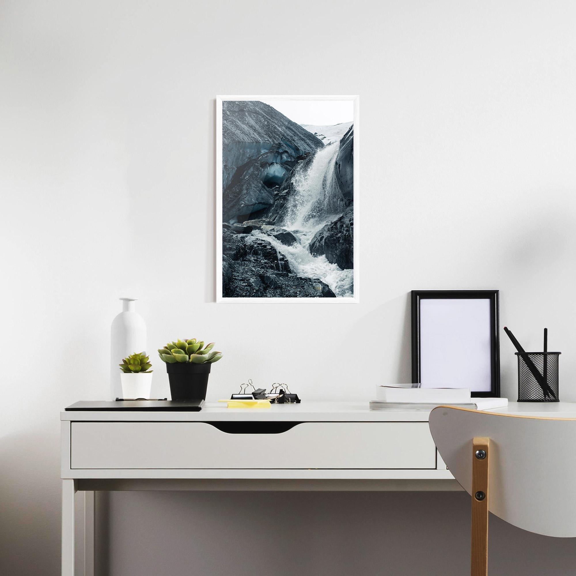 Plakat w Ramie Blue Rocks Waterfall mockup 7