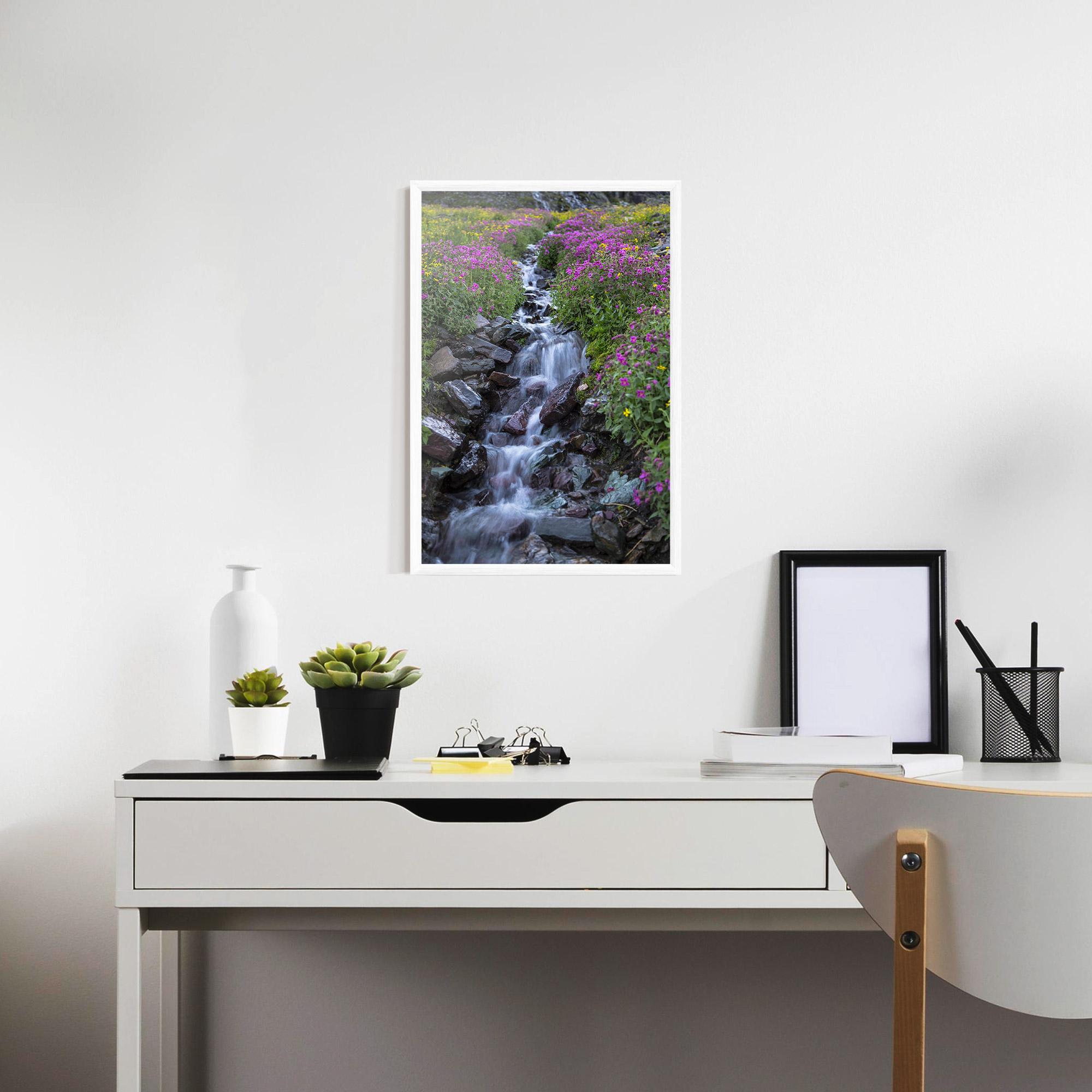 Plakat w Ramie Water Falling Field mockup 7