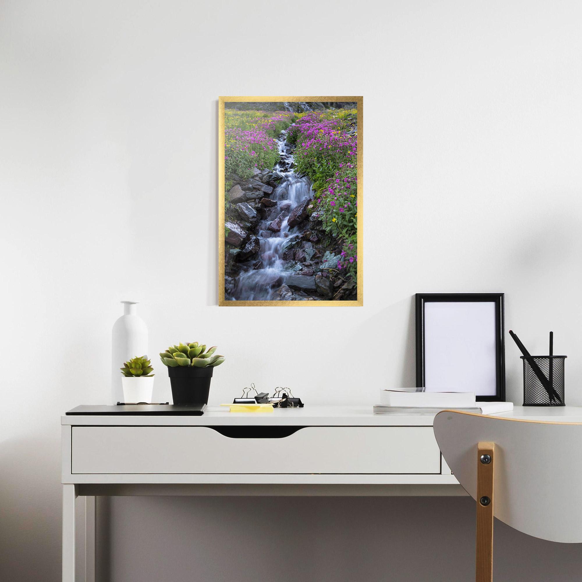 Plakat w Ramie Water Falling Field mockup 7