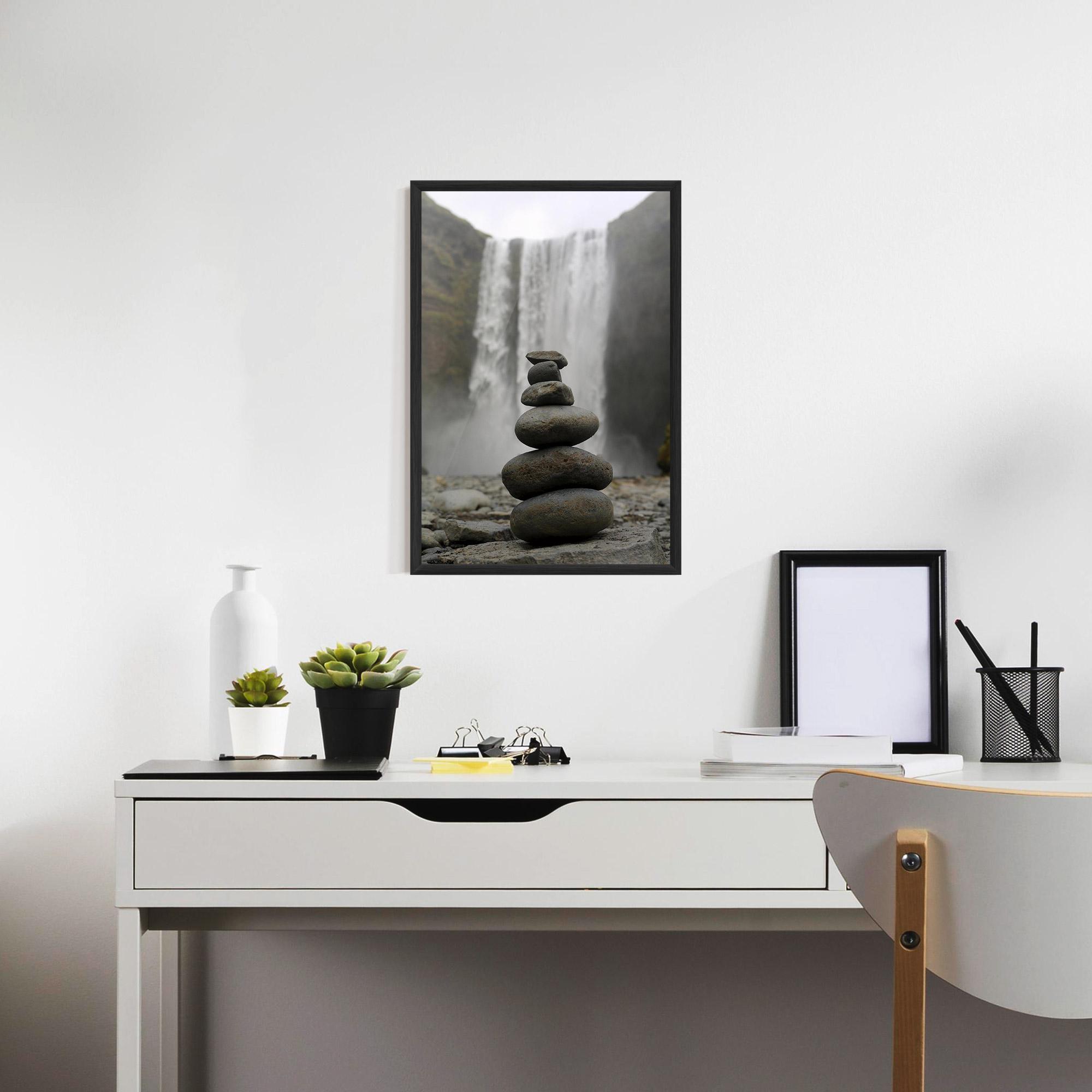 Plakat w Ramie Balanced Rocks Waterfall mockup 7