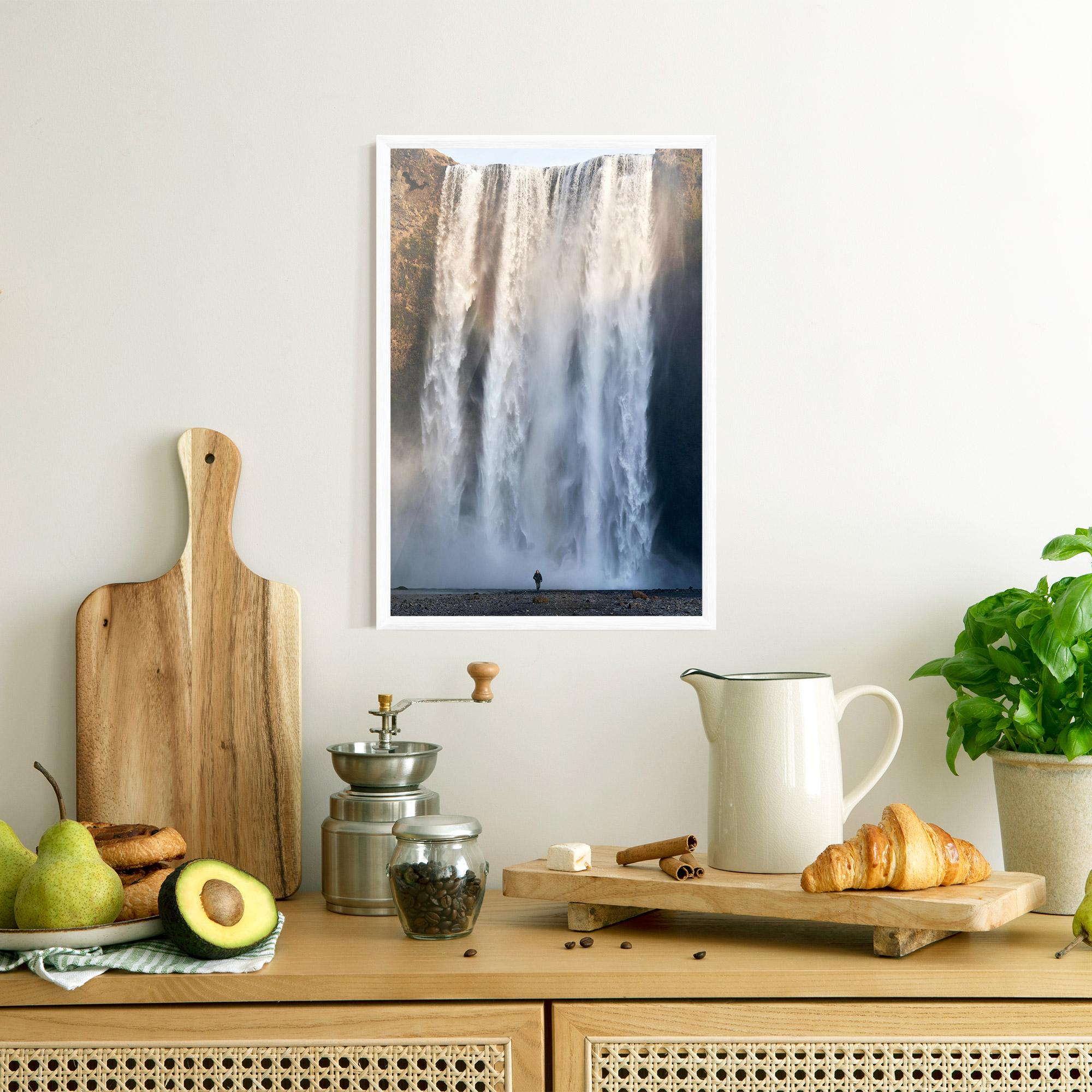 Plakat w Ramie Small Man Waterfall mockup 8