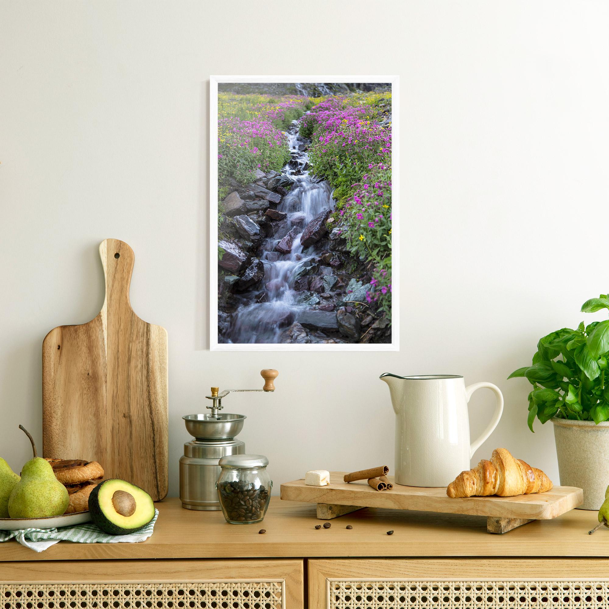 Plakat w Ramie Water Falling Field mockup 8