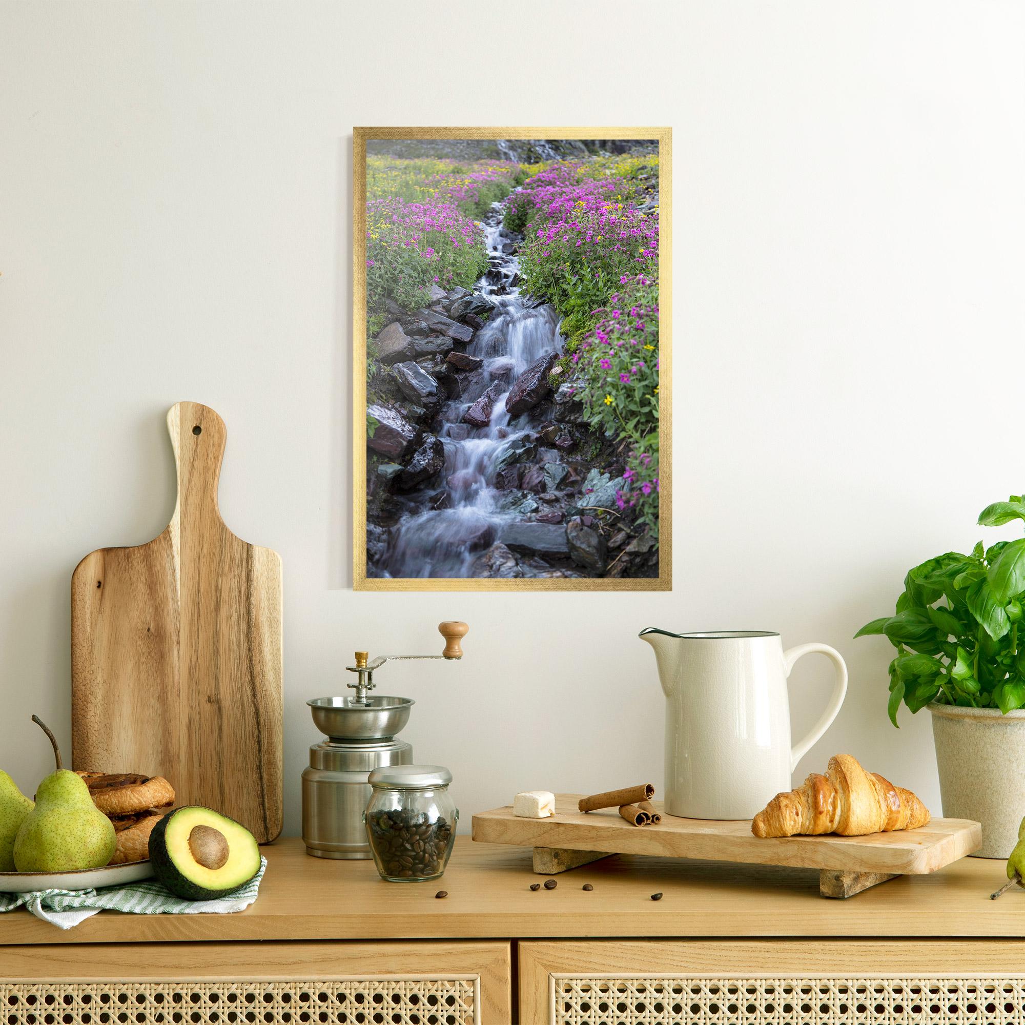 Plakat w Ramie Water Falling Field mockup 8