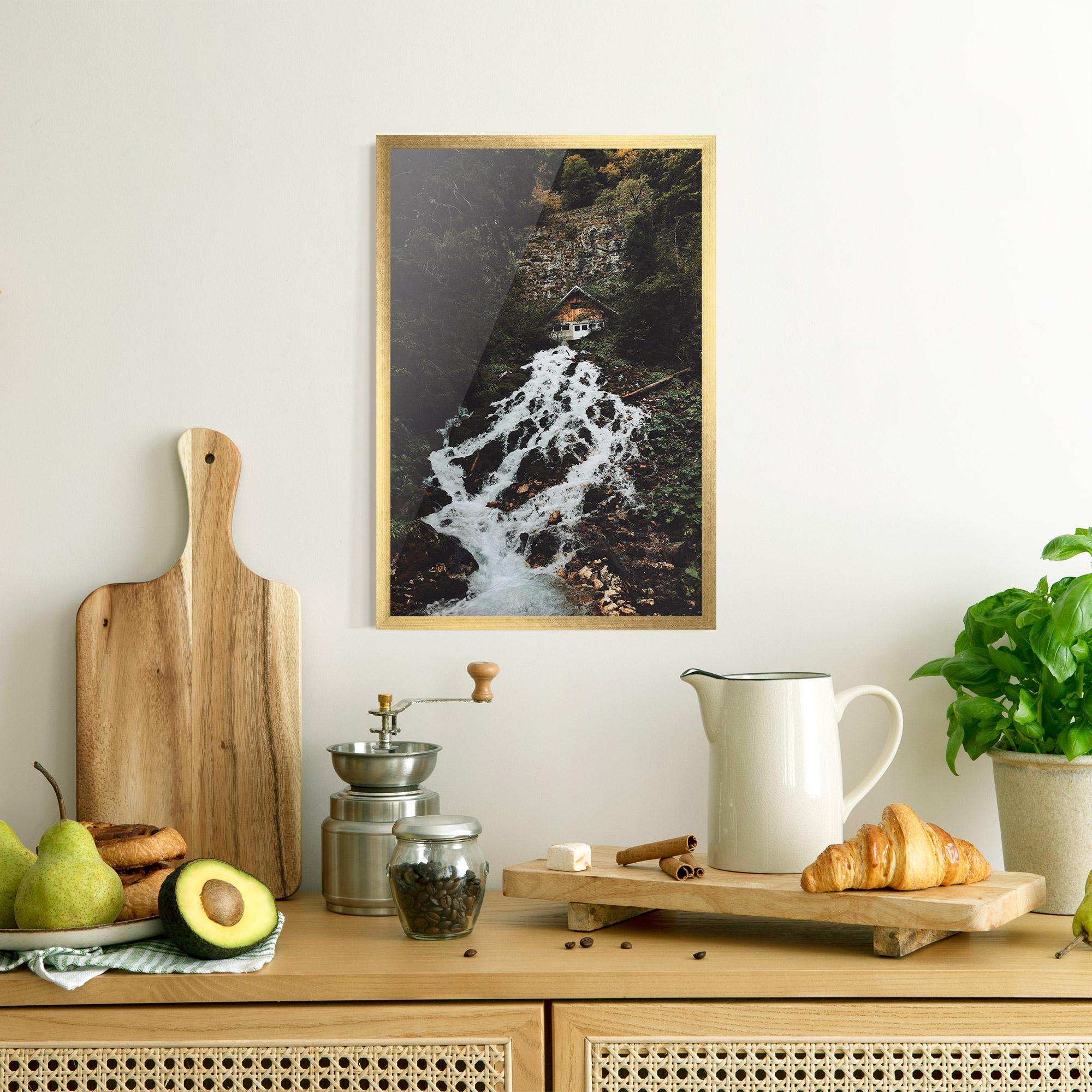 Plakat w Ramie Waterfall From Home mockup 8