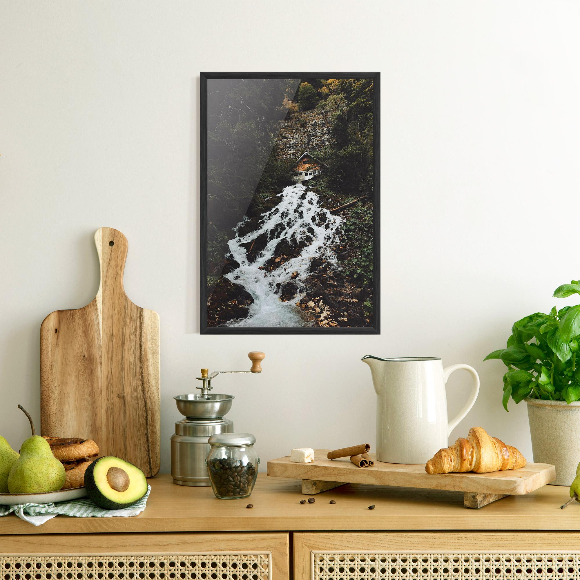 Plakat w Ramie Waterfall From Home mockup 8
