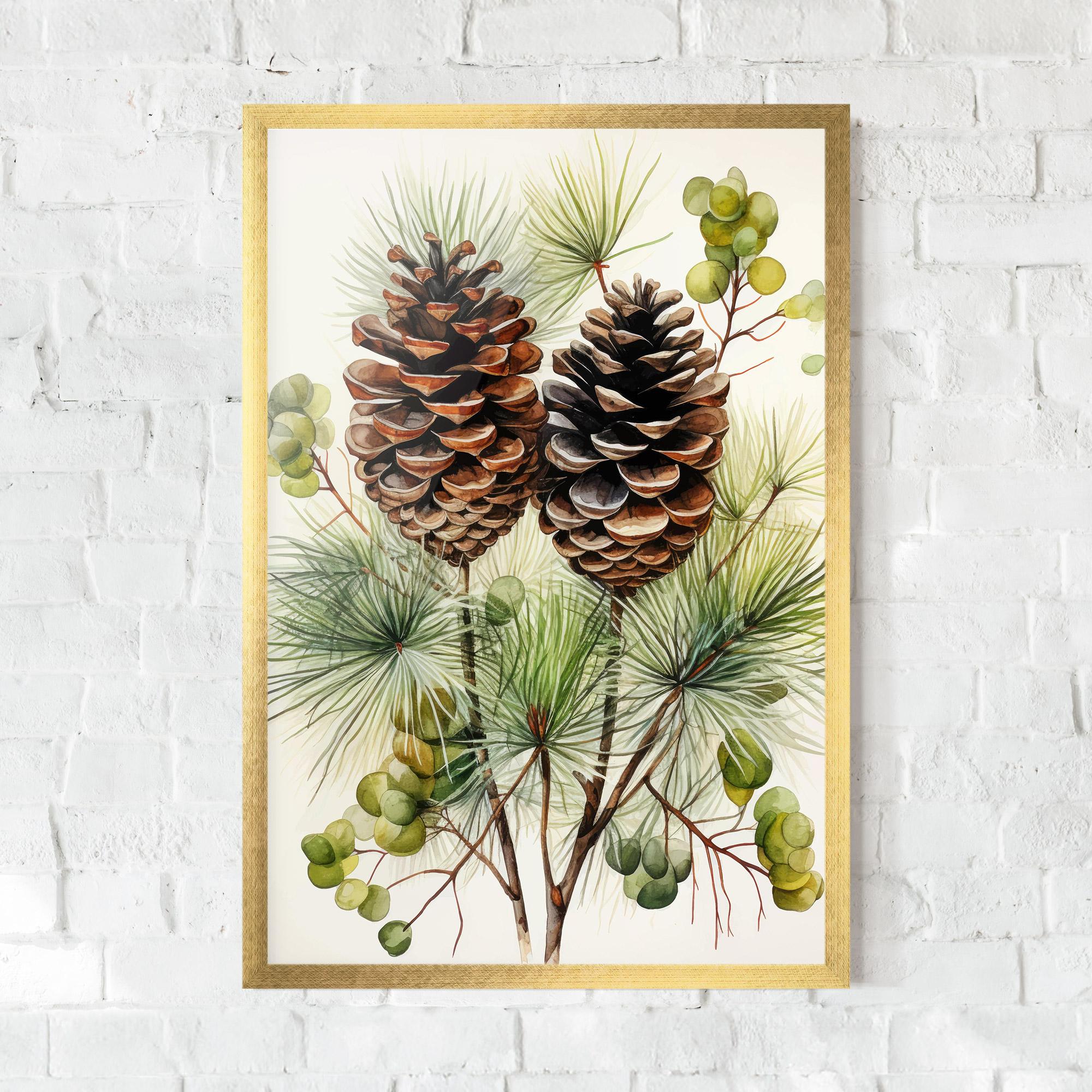 Plakat w Ramie Brown Cones mockup 0