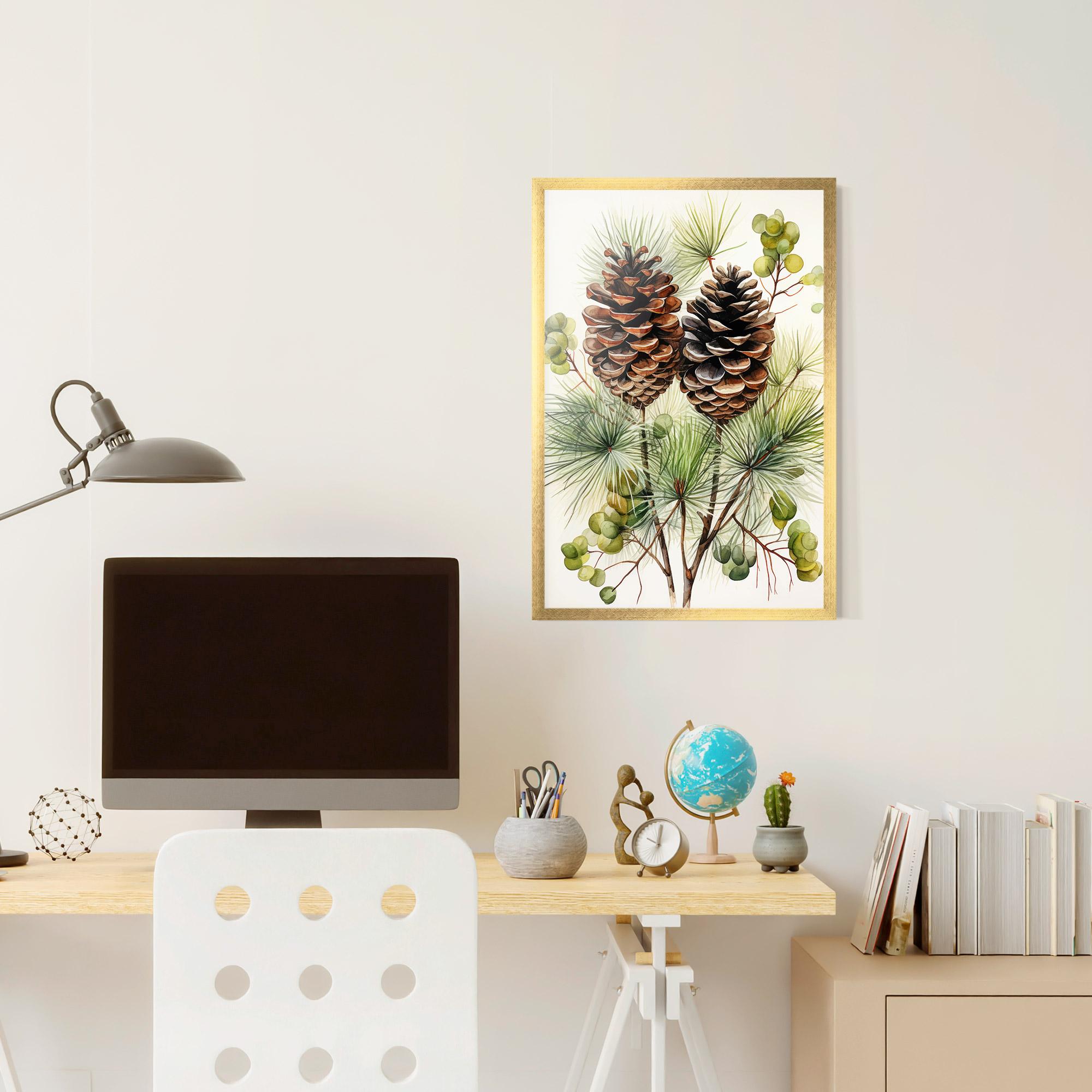 Plakat w Ramie Brown Cones mockup 6