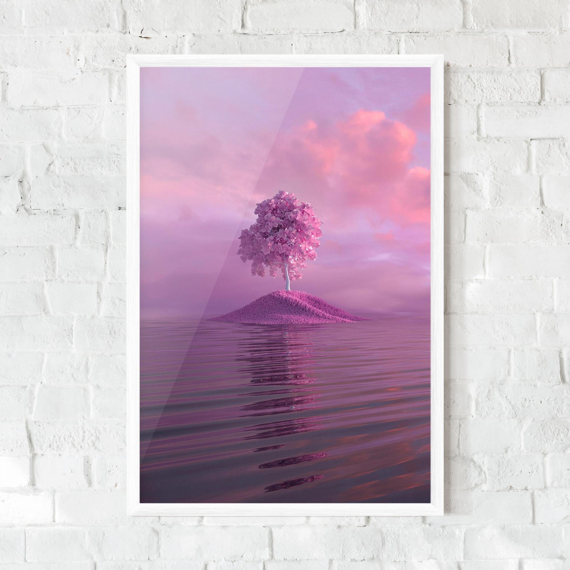 Plakat w Ramie Pink Landscape mockup 0