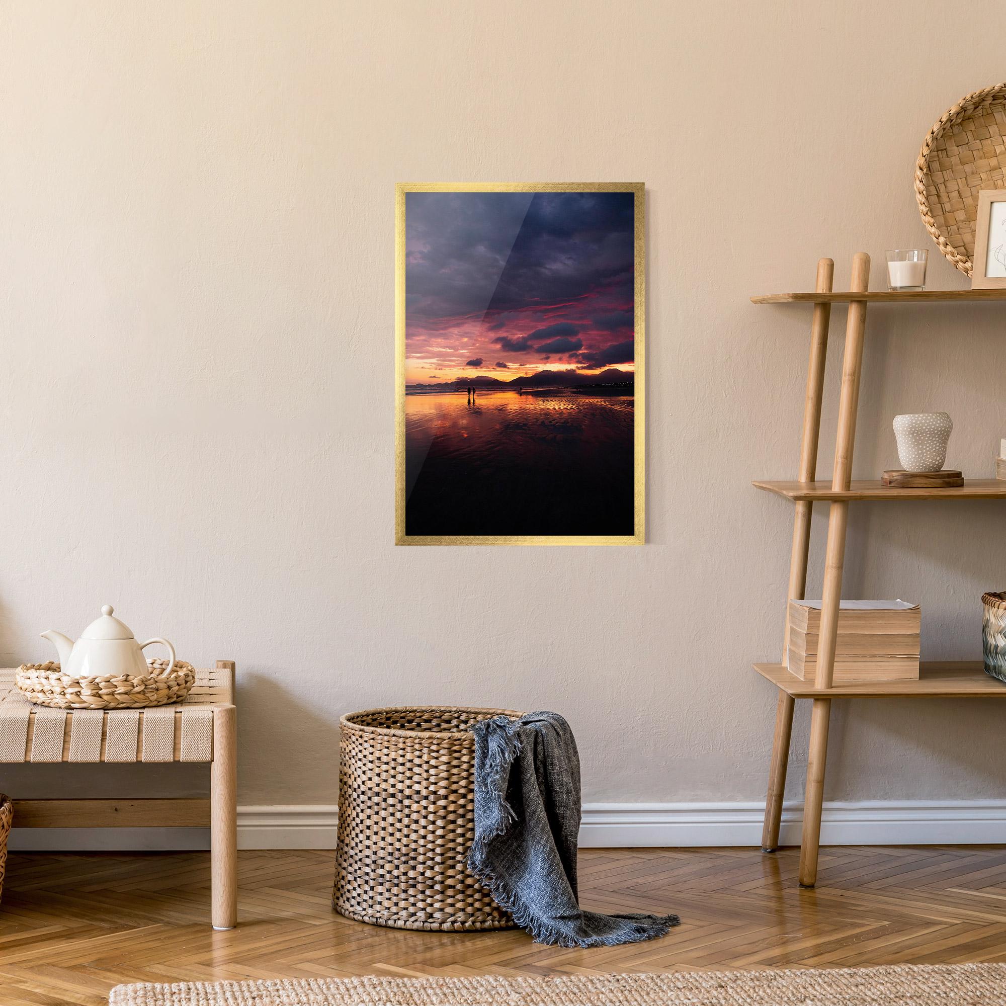 Plakat w Ramie Beach At Sunset mockup 9