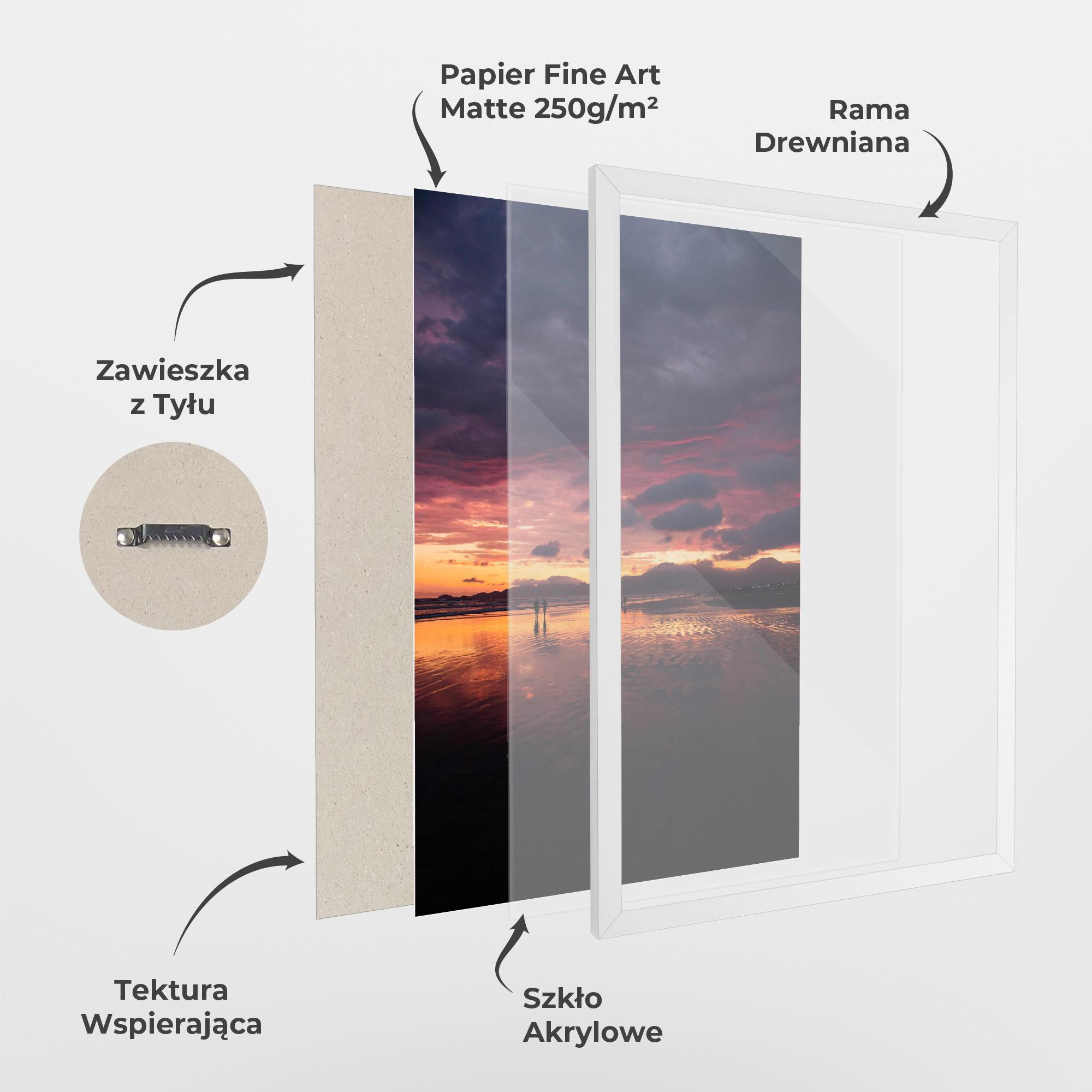 Plakat w Ramie Beach At Sunset mockup 1