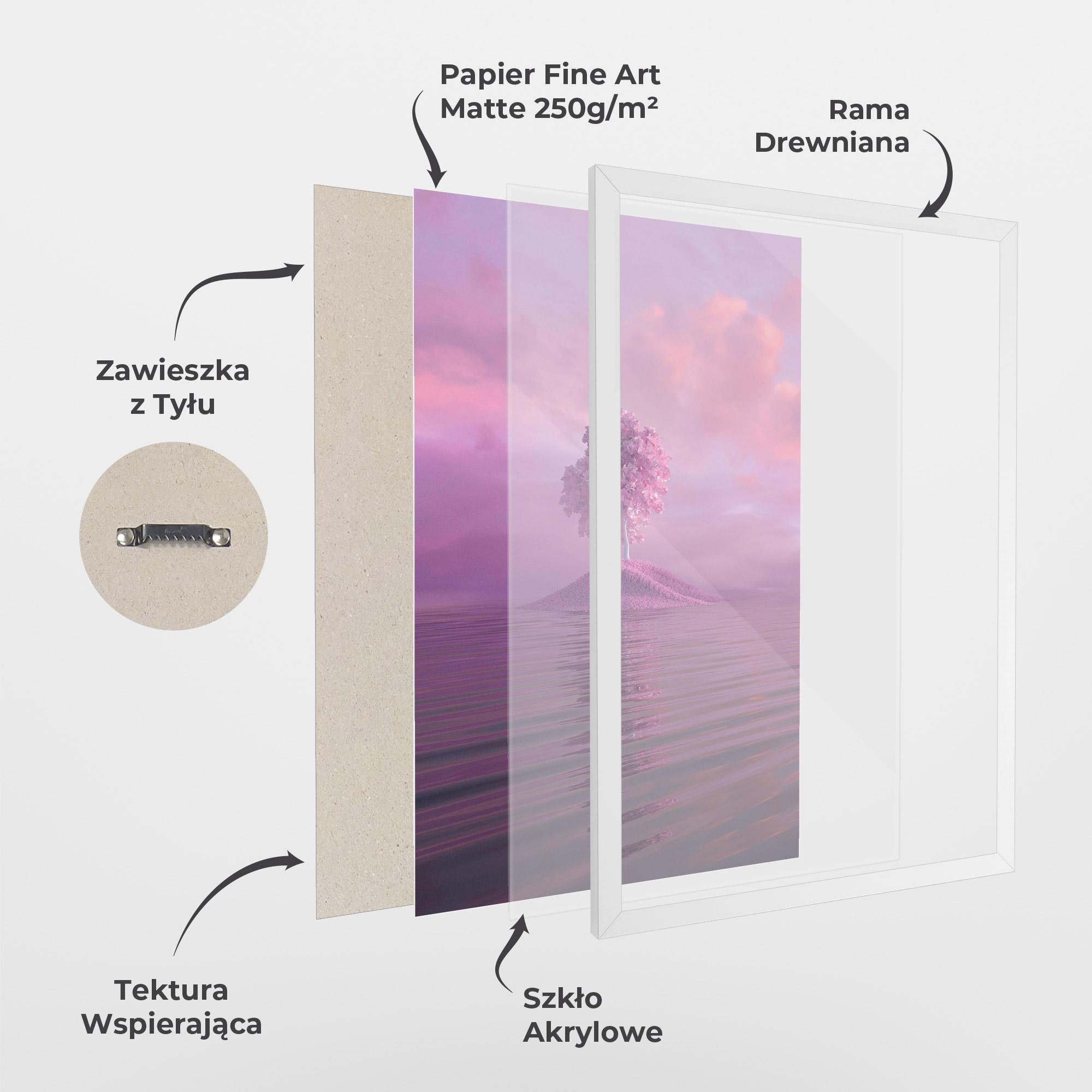 Plakat w Ramie Pink Landscape mockup 1