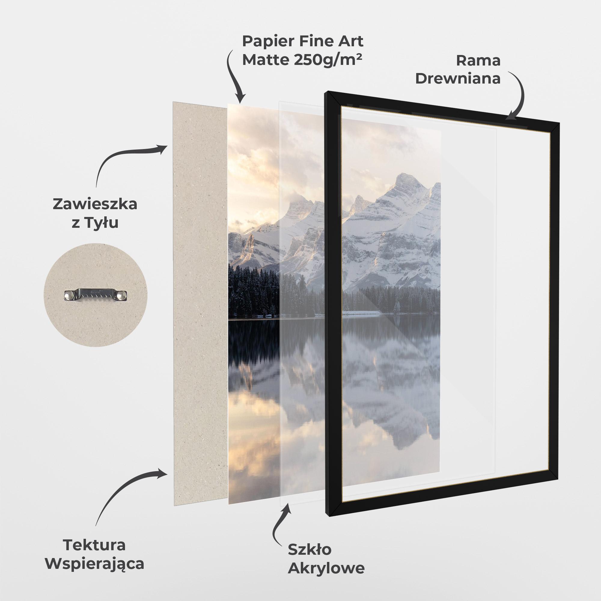 Plakat w Ramie Pretty Light Lake mockup 1