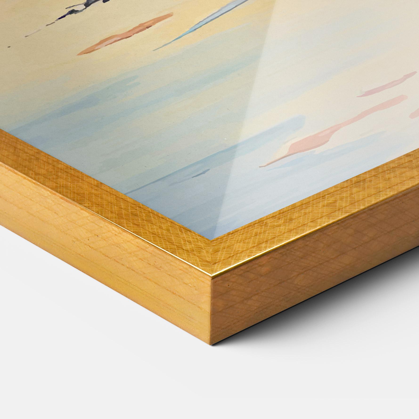 Plakat w Ramie Tree Shadow Lake mockup 3