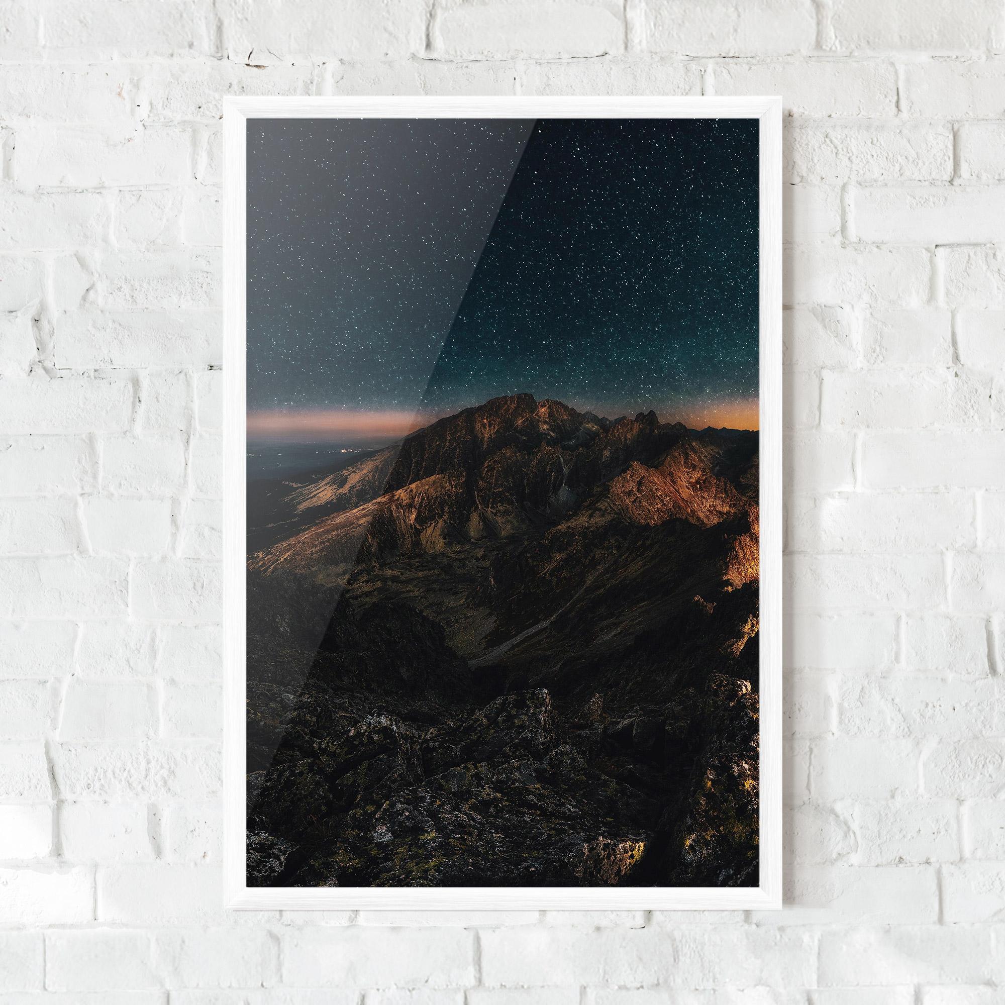 Plakat w Ramie Mountain Sky mockup 0