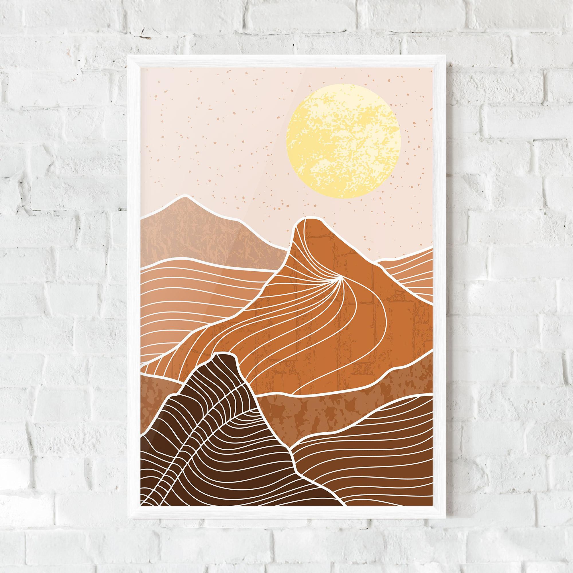 Plakat w Ramie Orange Mountain mockup 0