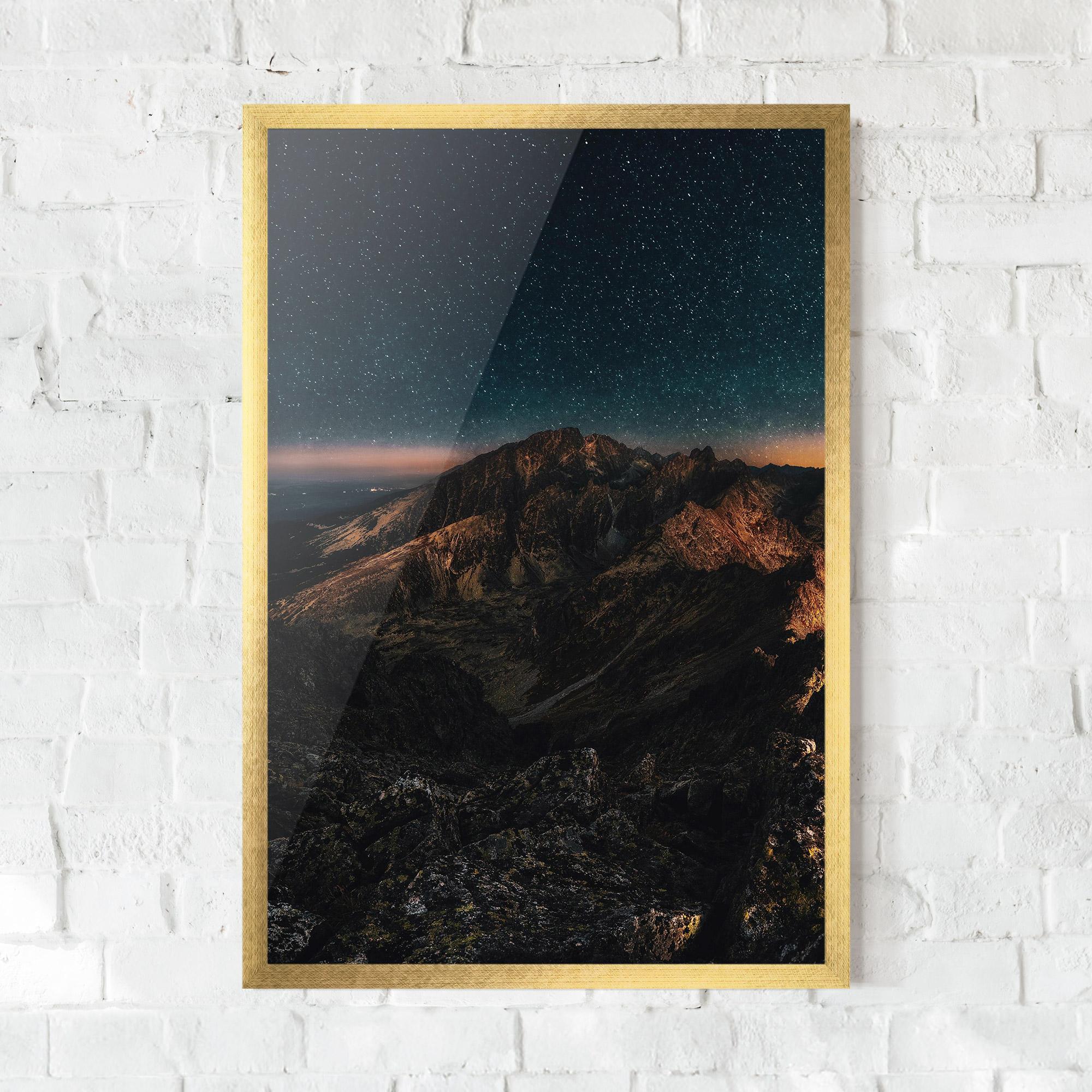 Plakat w Ramie Mountain Sky mockup 0
