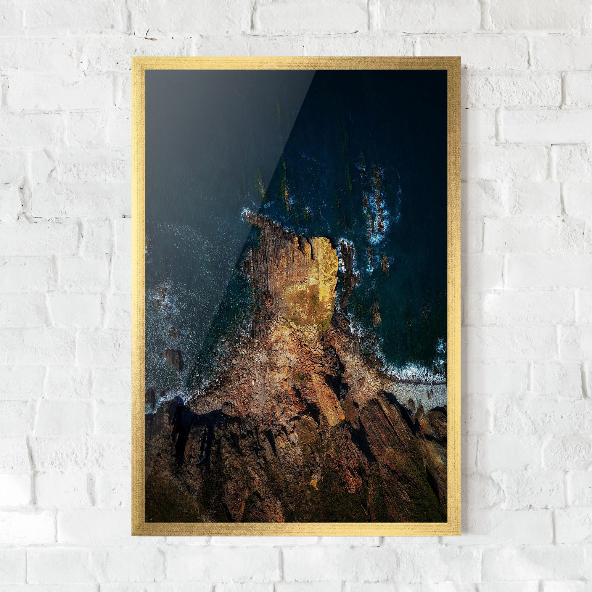 Plakat w Ramie Rocks And Water mockup 0