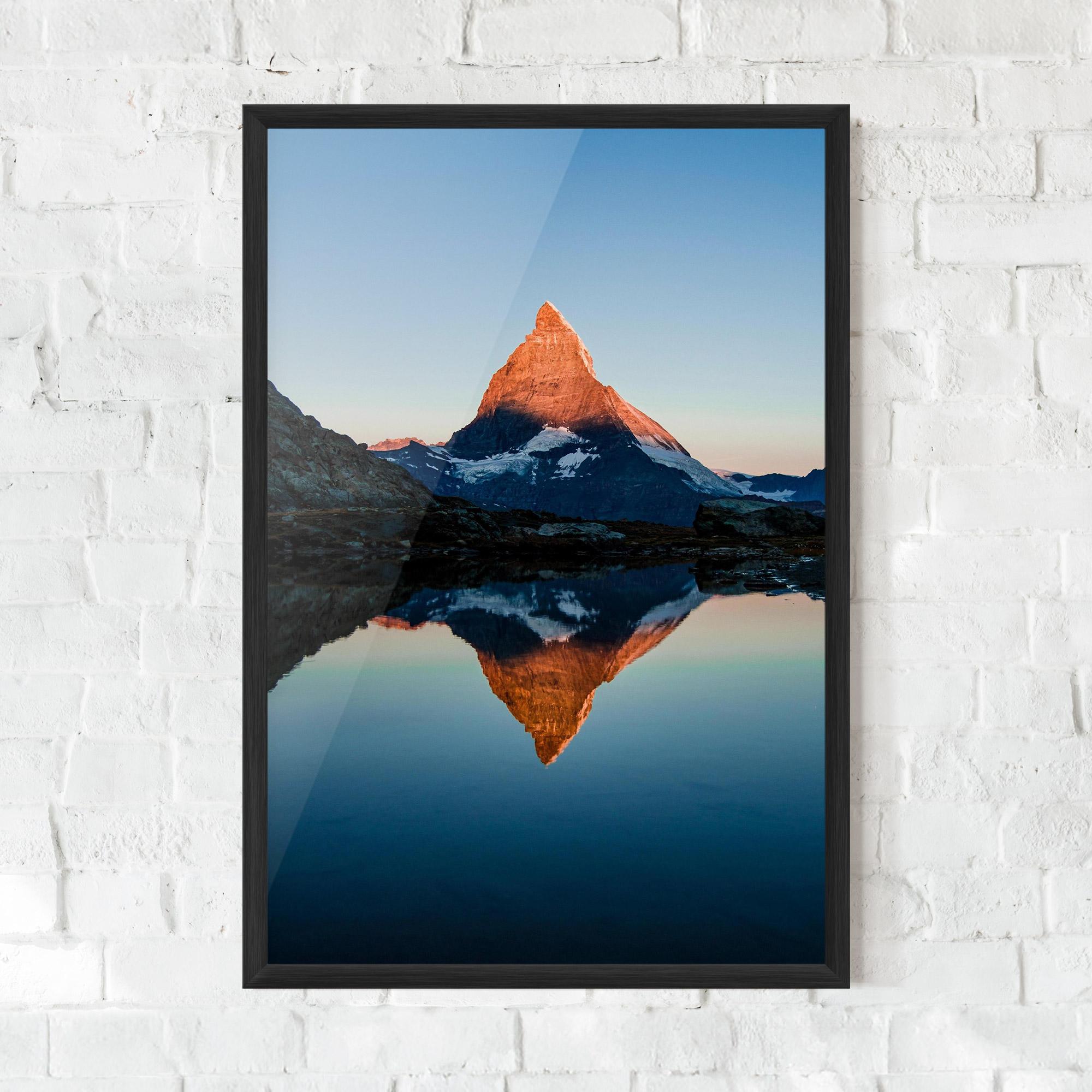 Plakat w Ramie Mirror Mountain mockup 0