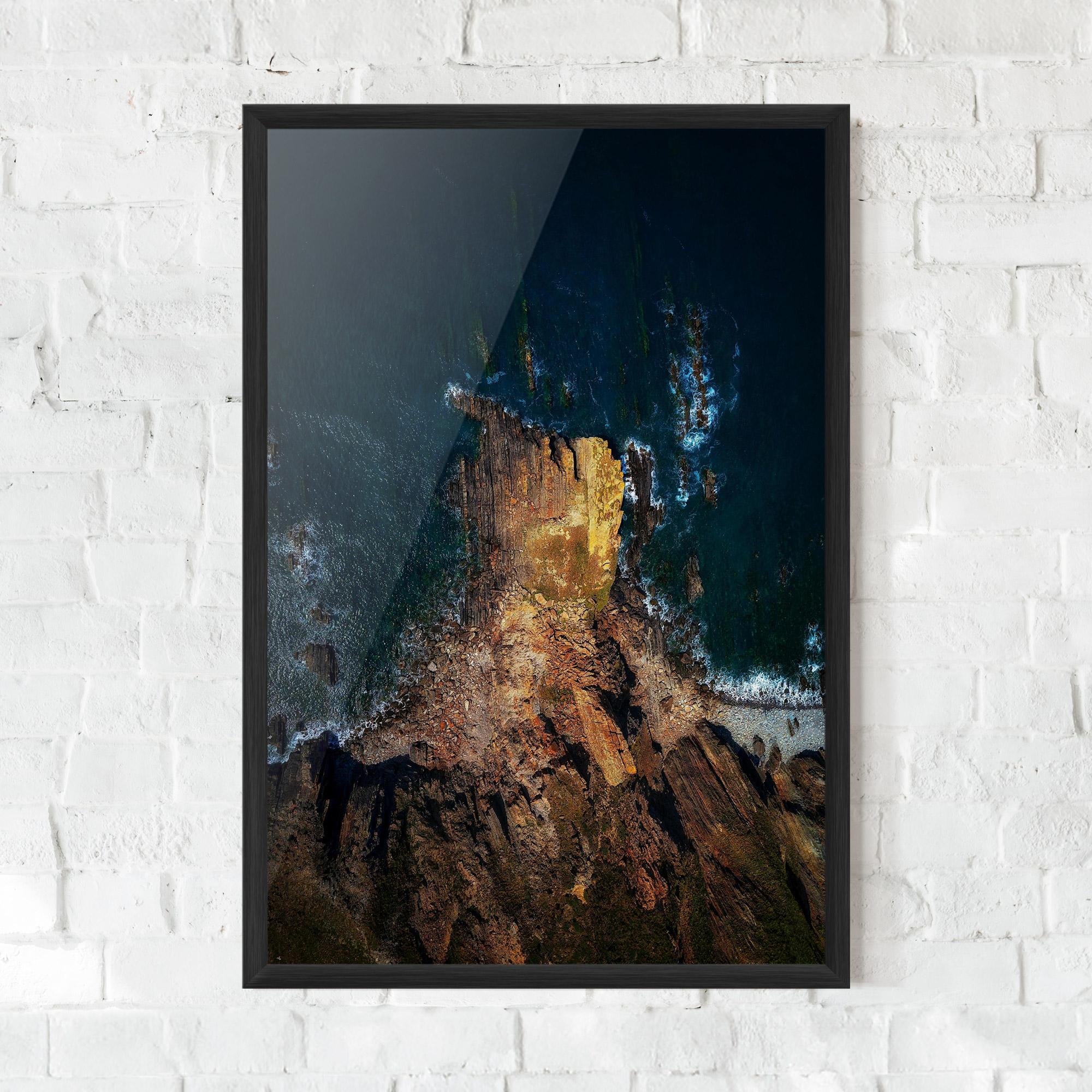 Plakat w Ramie Rocks And Water mockup 0