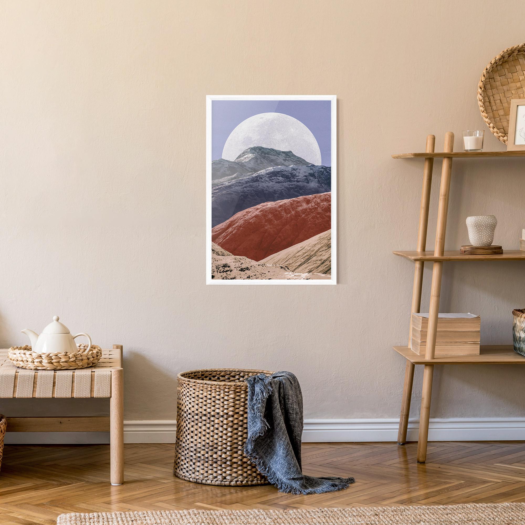 Plakat w Ramie Moon Mountain Art mockup 9