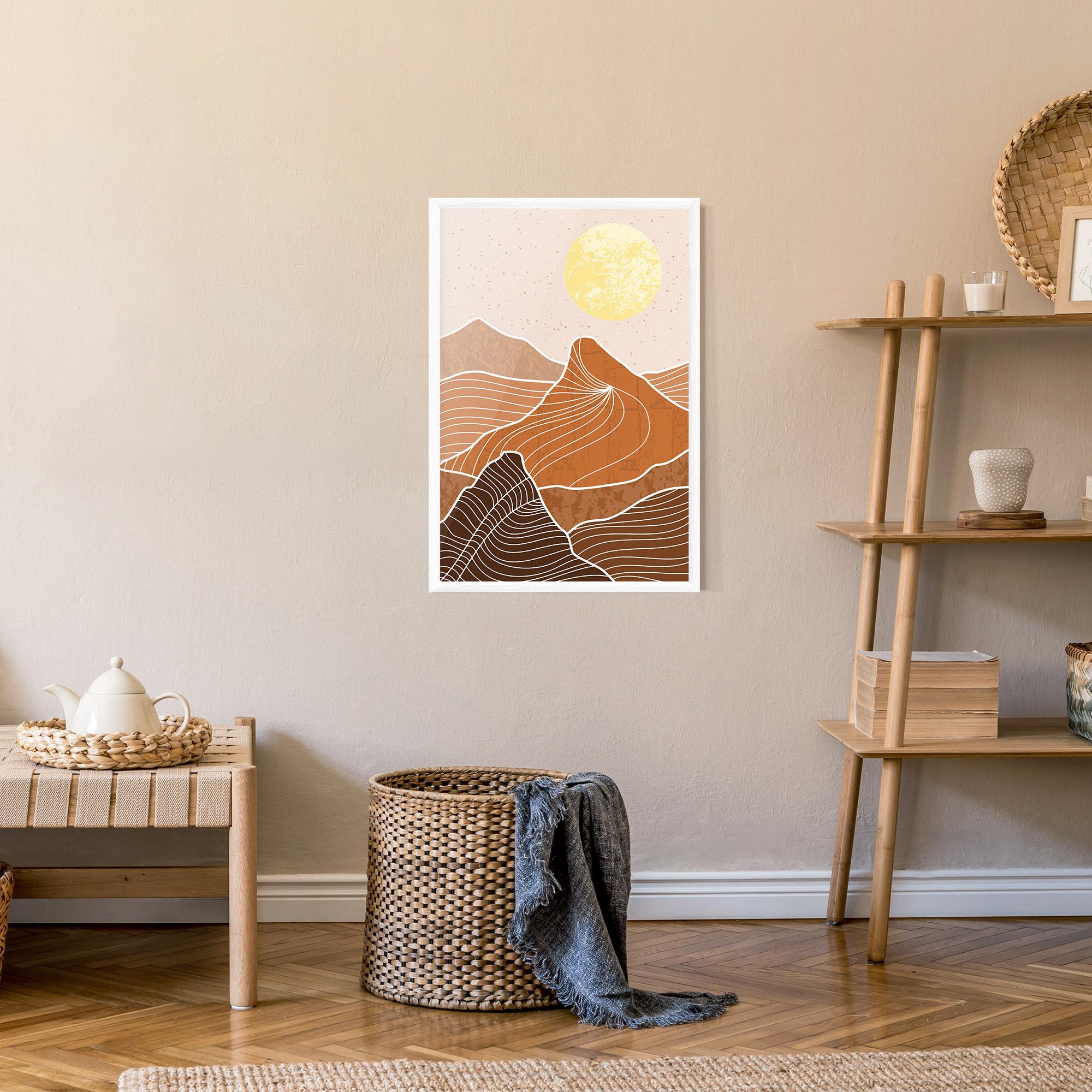 Plakat w Ramie Orange Mountain mockup 9