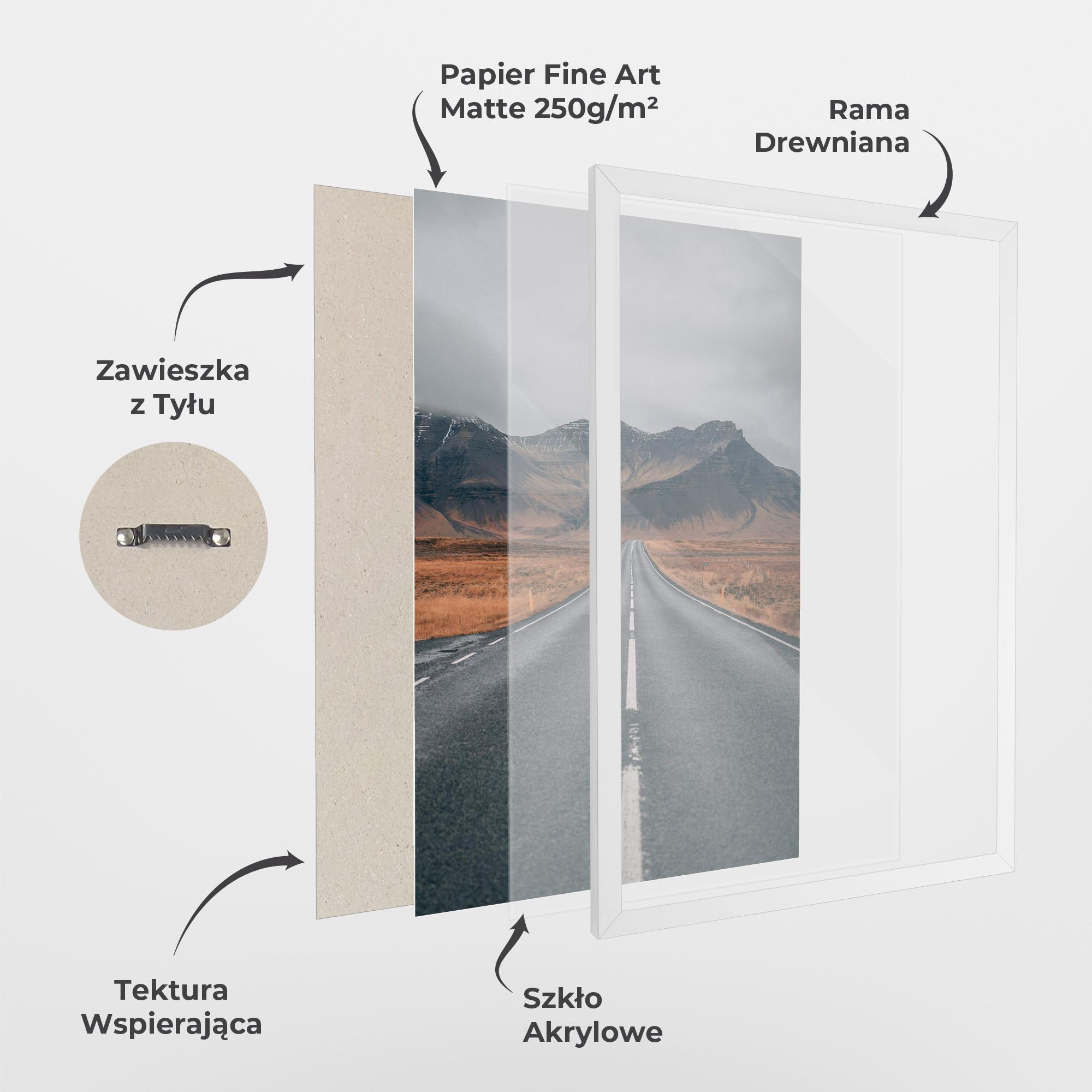 Plakat w Ramie Country Roads mockup 1