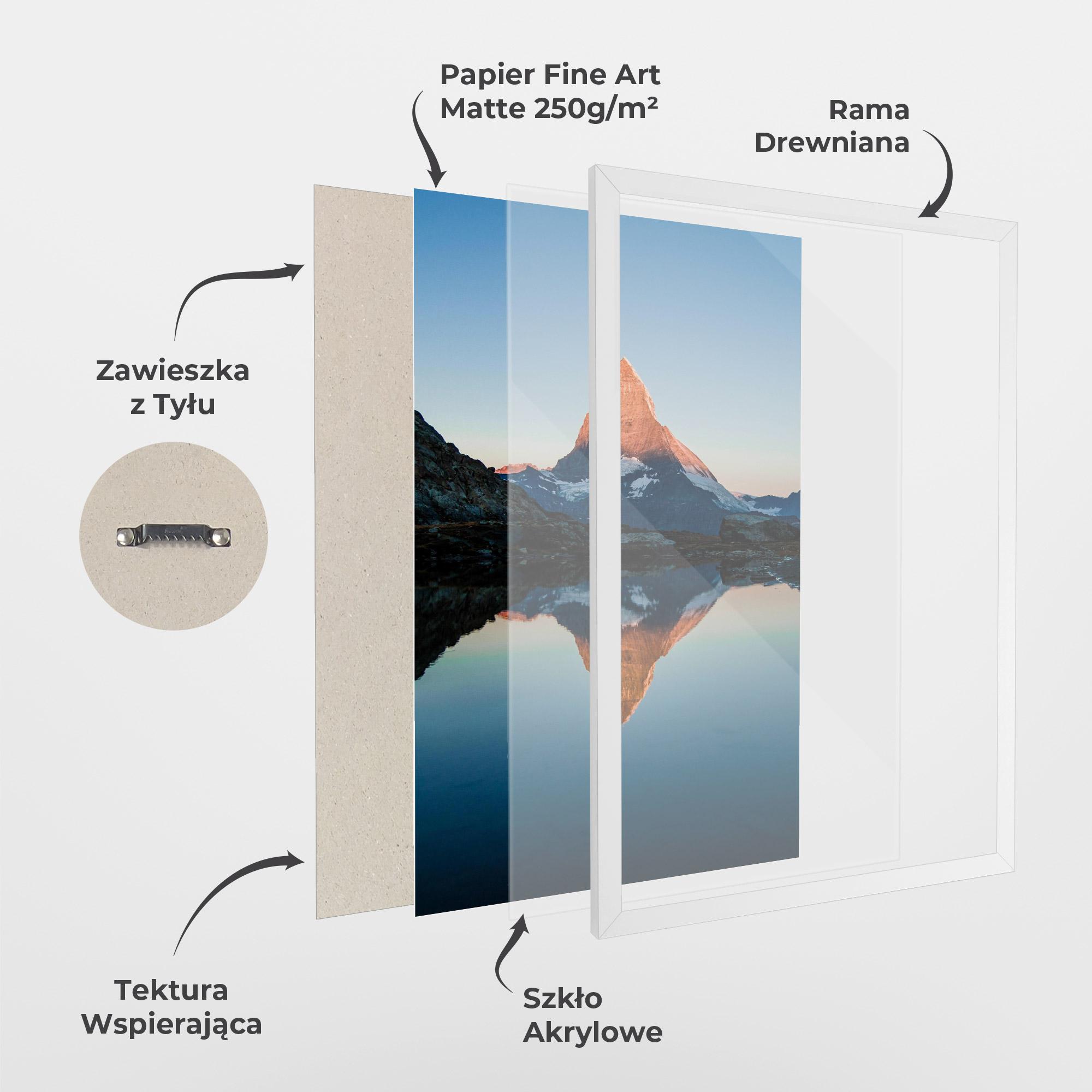 Plakat w Ramie Mirror Mountain mockup 1