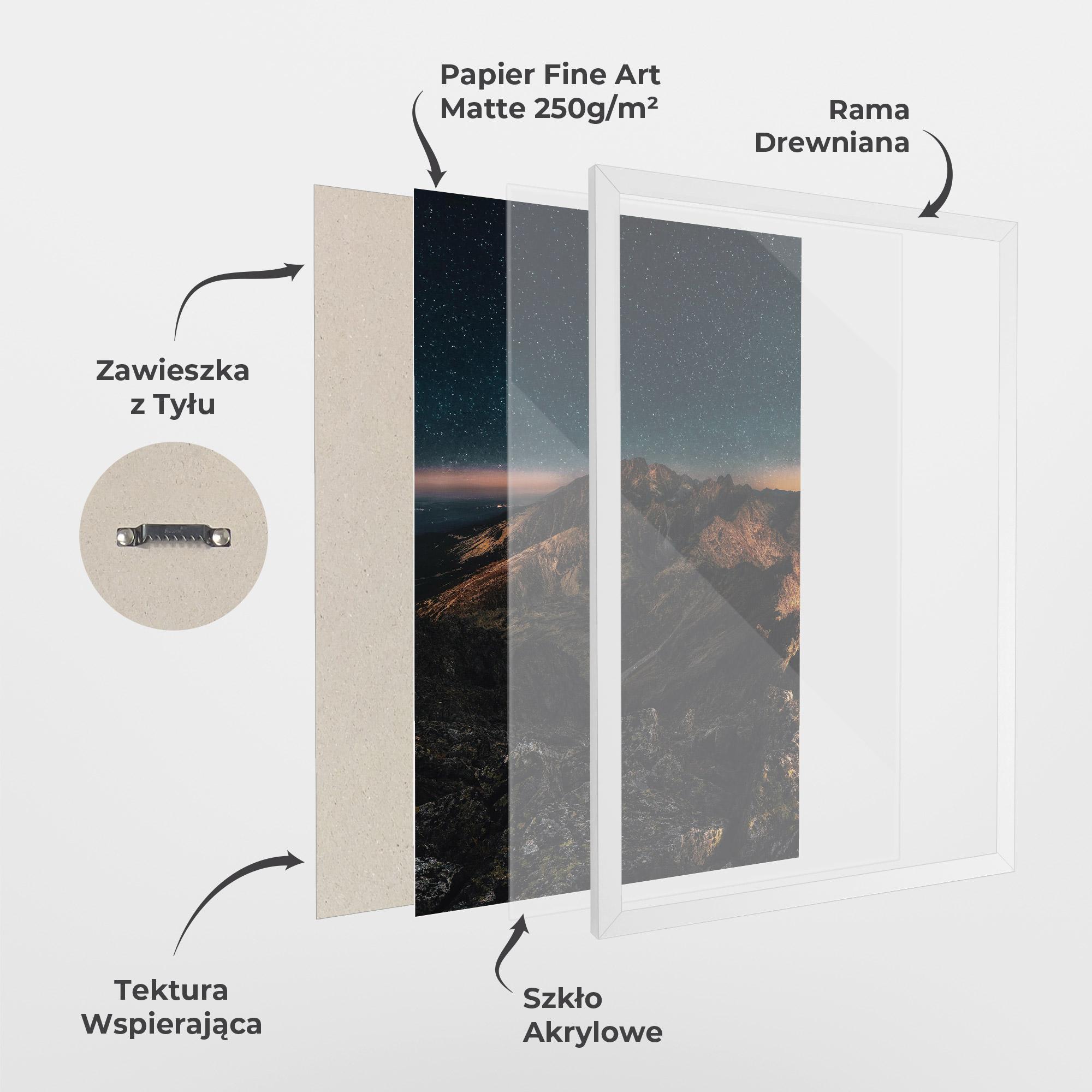 Plakat w Ramie Mountain Sky mockup 1