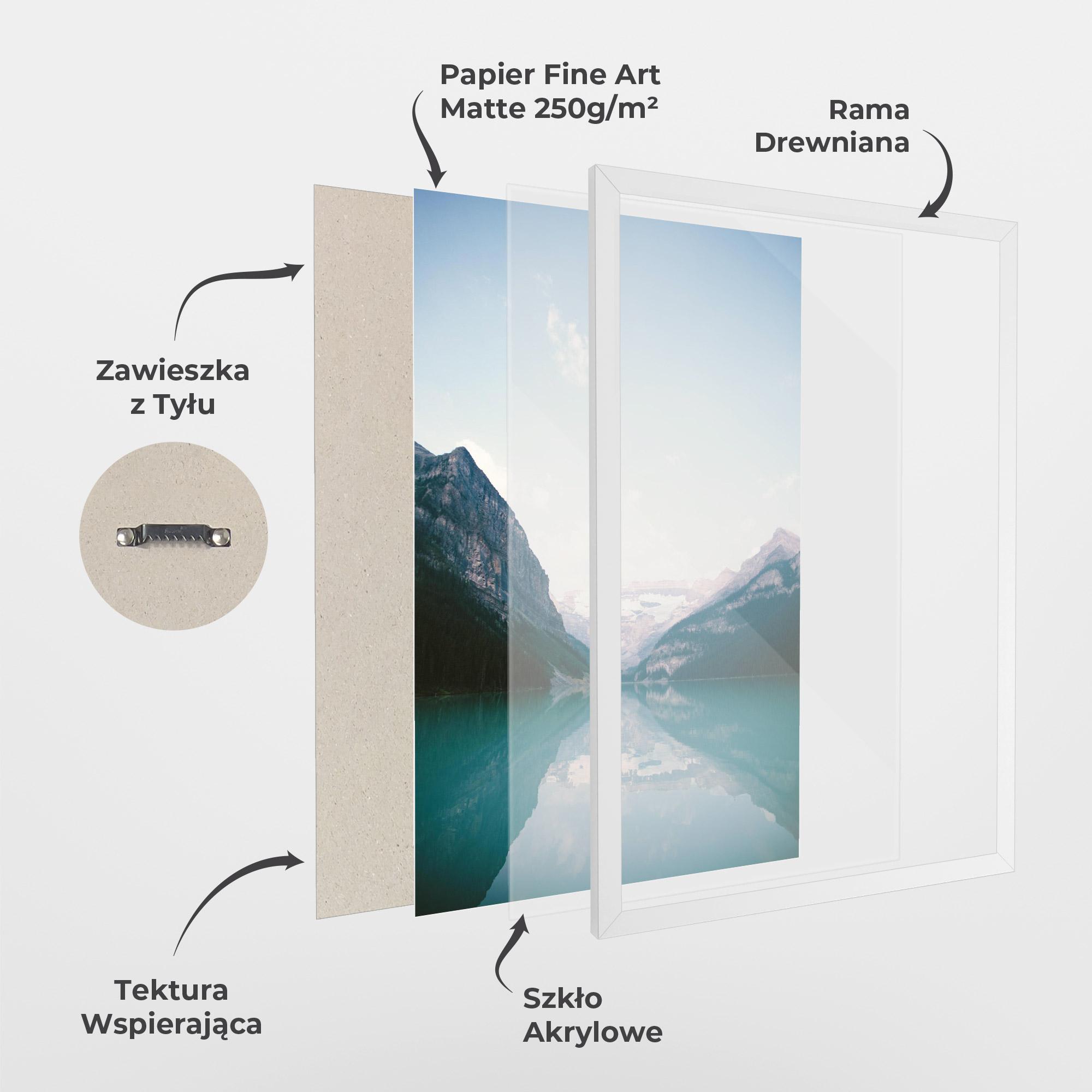 Plakat w Ramie Mountain Valley mockup 1