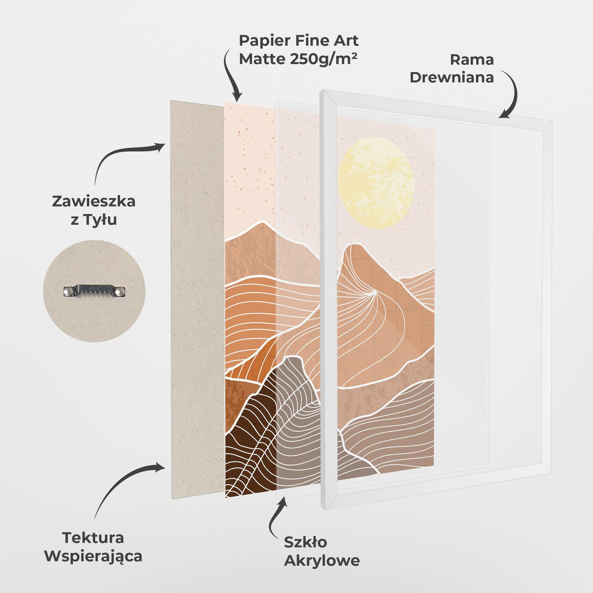 Plakat w Ramie Orange Mountain mockup 1