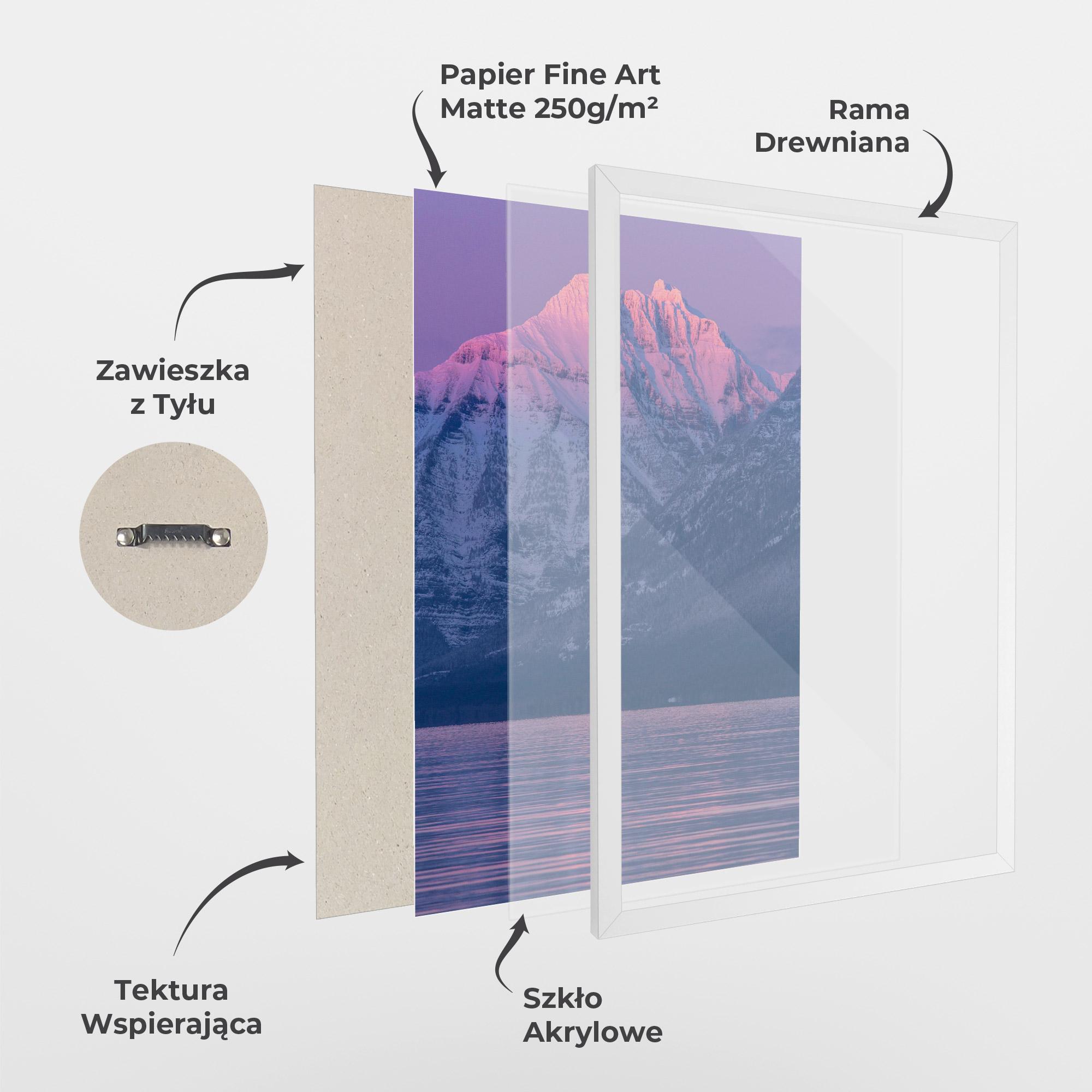 Plakat w Ramie Purple Snowy View mockup 1