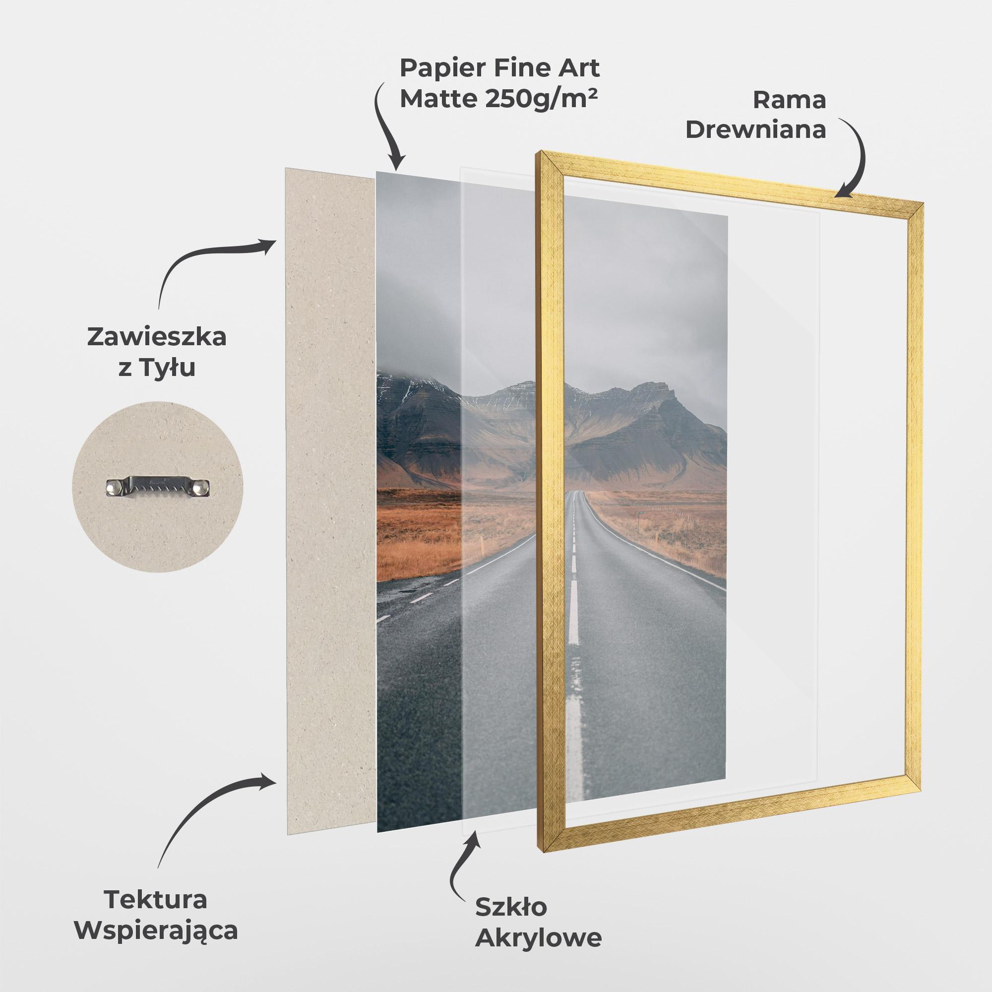 Plakat w Ramie Country Roads mockup 1