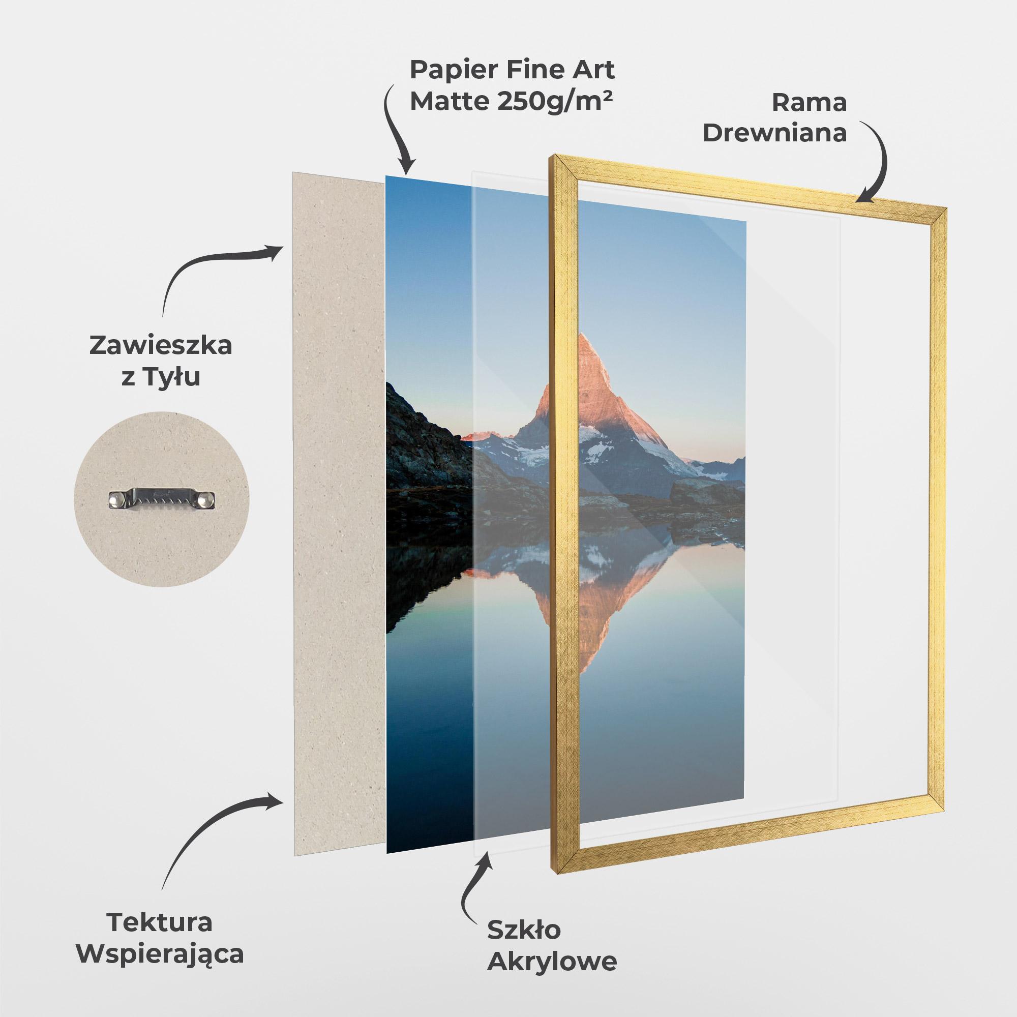 Plakat w Ramie Mirror Mountain mockup 1