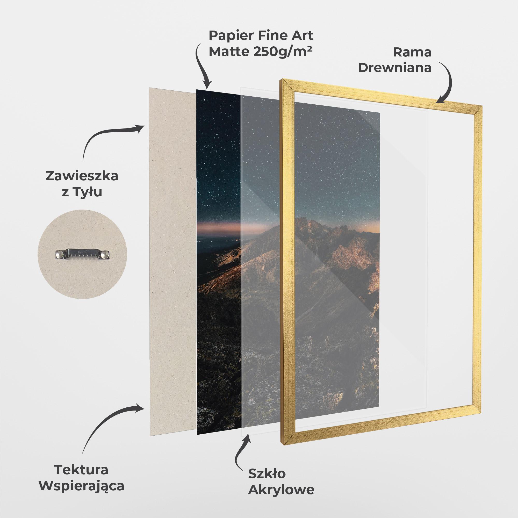 Plakat w Ramie Mountain Sky mockup 1