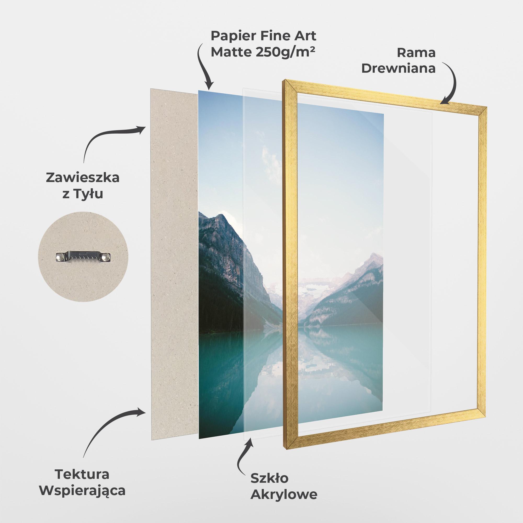 Plakat w Ramie Mountain Valley mockup 1