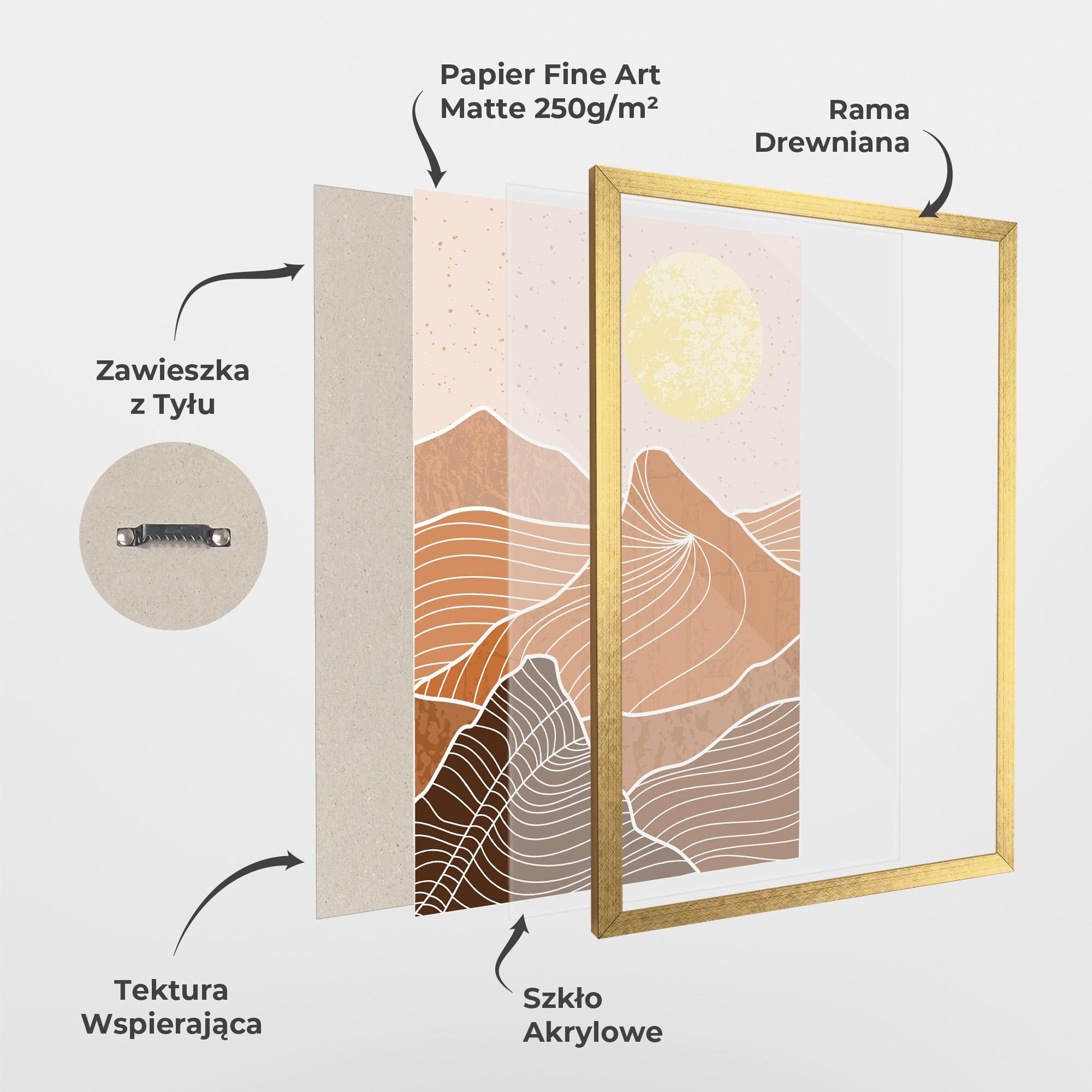 Plakat w Ramie Orange Mountain mockup 1