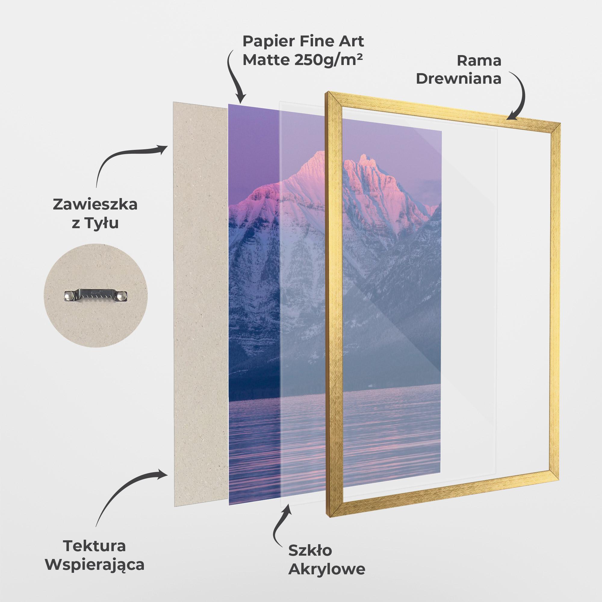 Plakat w Ramie Purple Snowy View mockup 1