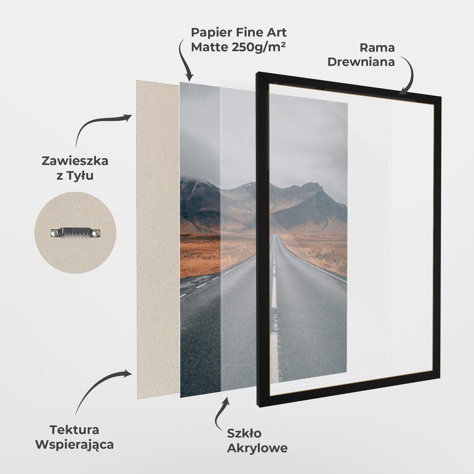 Plakat w Ramie Country Roads mockup 1