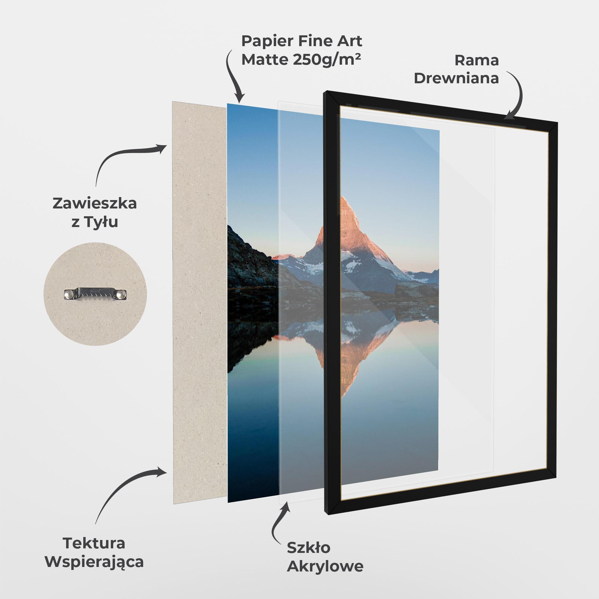 Plakat w Ramie Mirror Mountain mockup 1