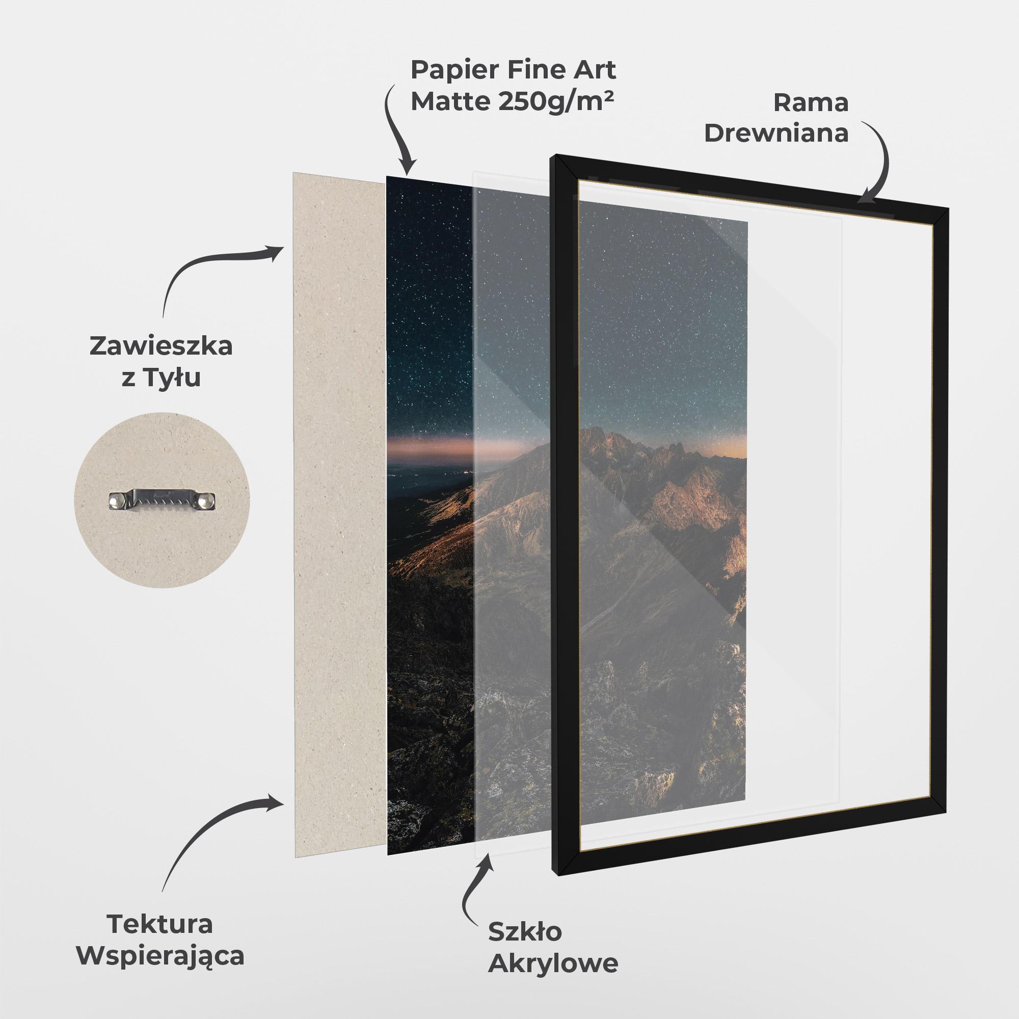 Plakat w Ramie Mountain Sky mockup 1