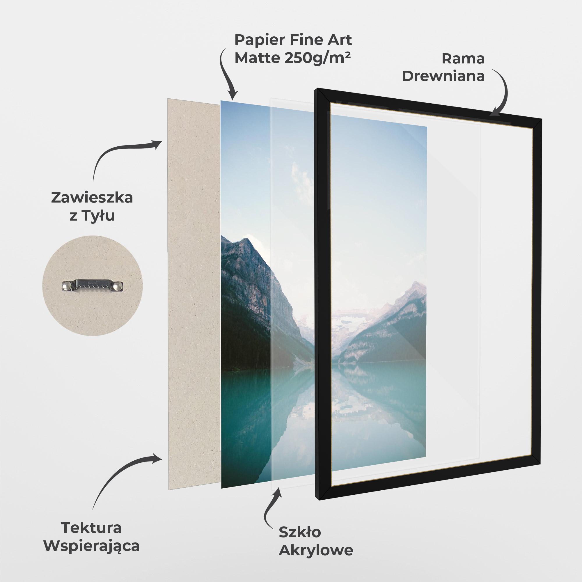 Plakat w Ramie Mountain Valley mockup 1