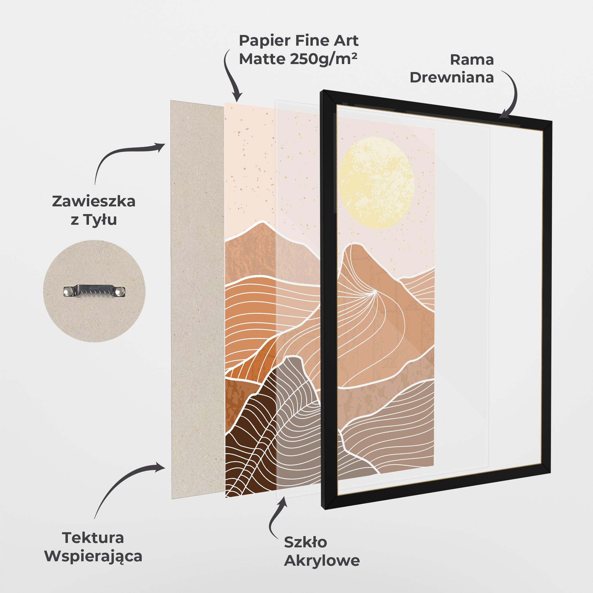 Plakat w Ramie Orange Mountain mockup 1