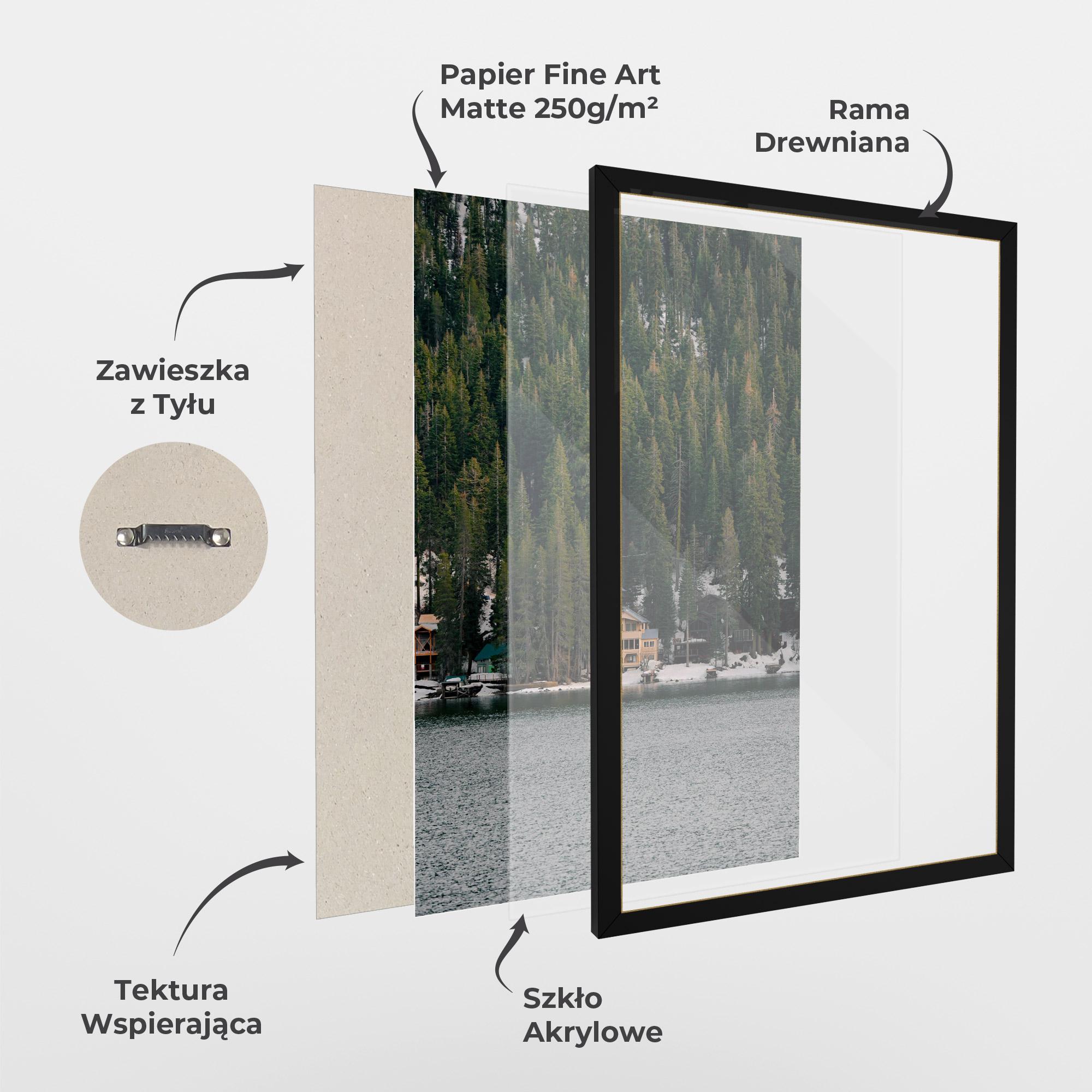 Plakat w Ramie Peacefull Place mockup 1