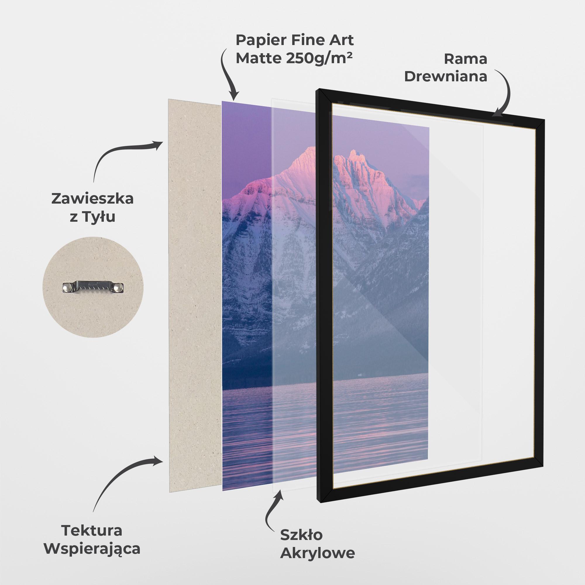 Plakat w Ramie Purple Snowy View mockup 1