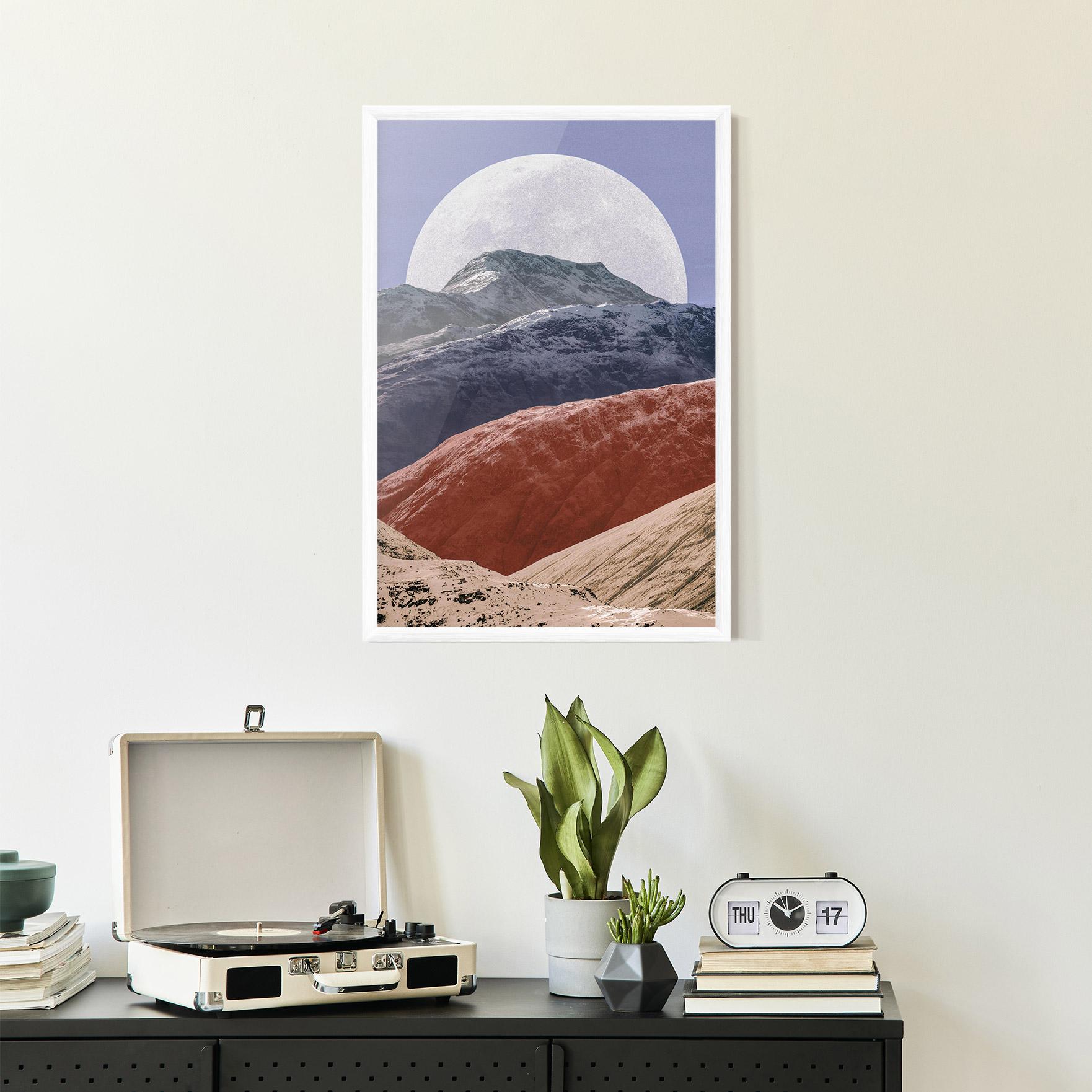 Plakat w Ramie Moon Mountain Art mockup 2