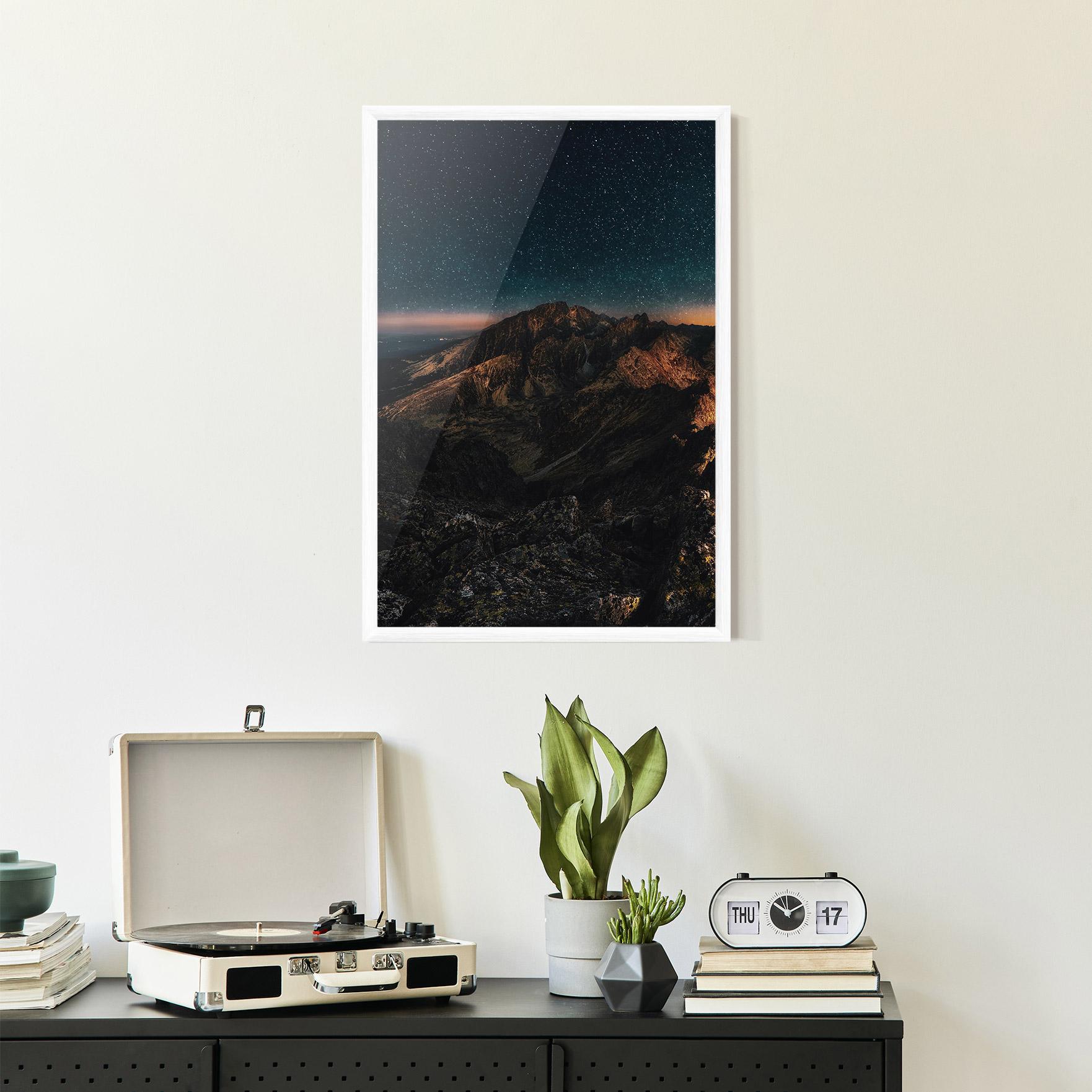 Plakat w Ramie Mountain Sky mockup 2