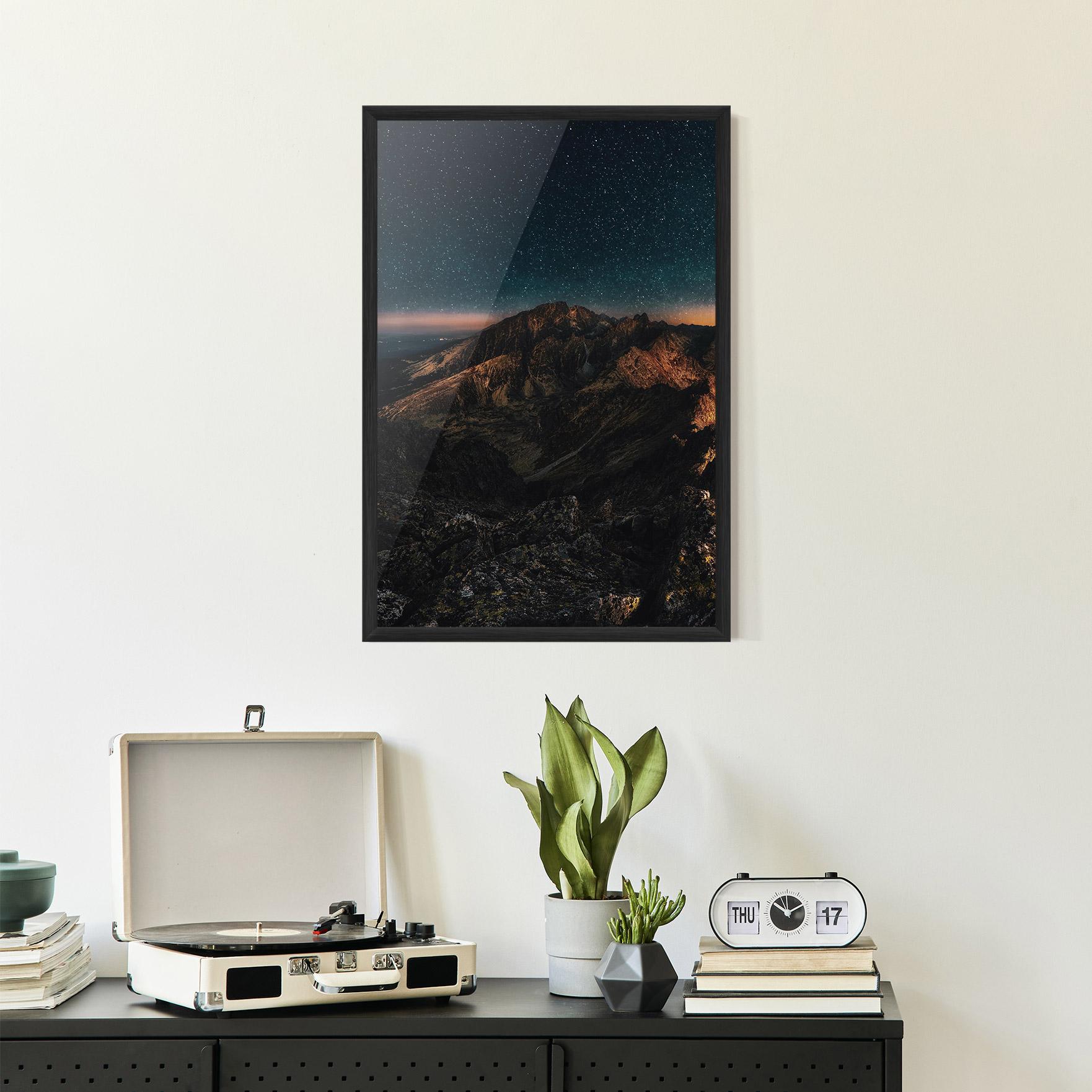 Plakat w Ramie Mountain Sky mockup 2